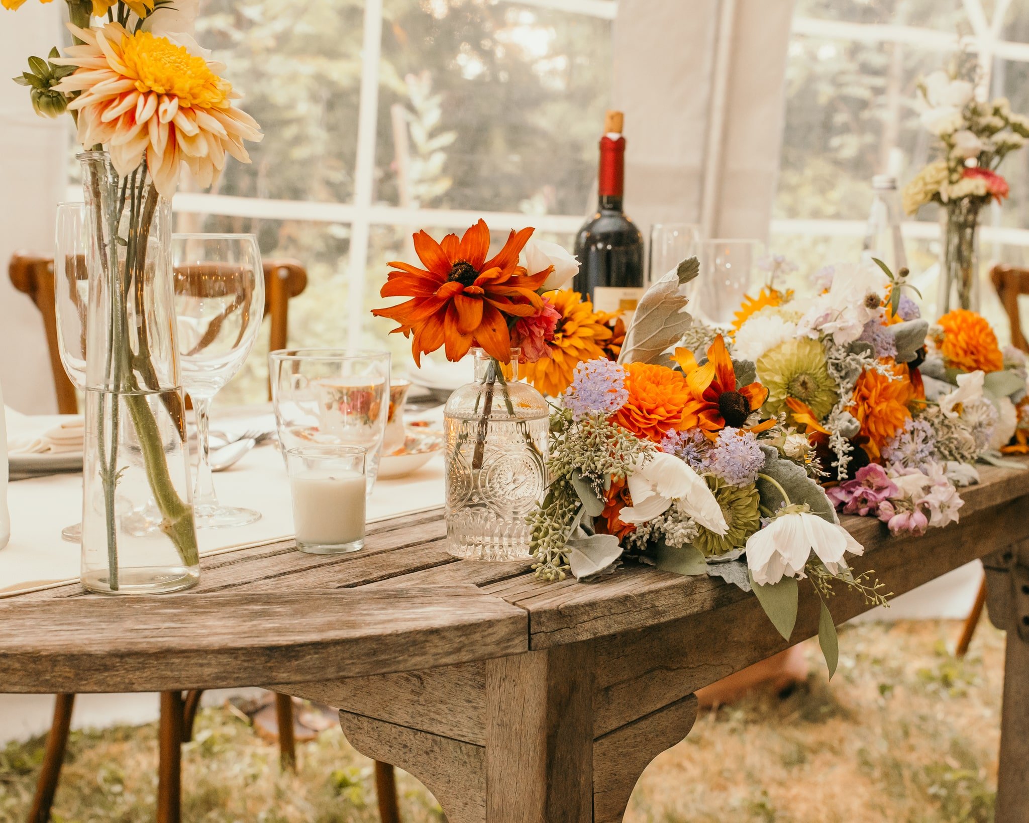 Fall Wedding Flowers For Head table