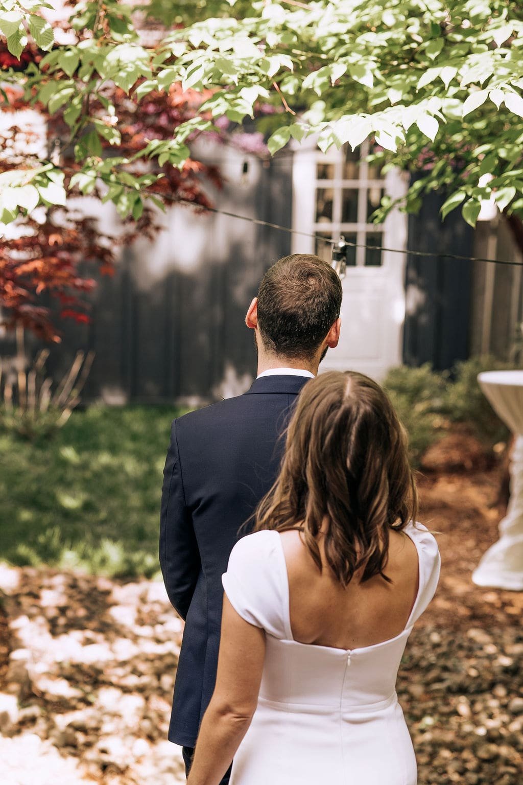 Toronto wedding couple first look