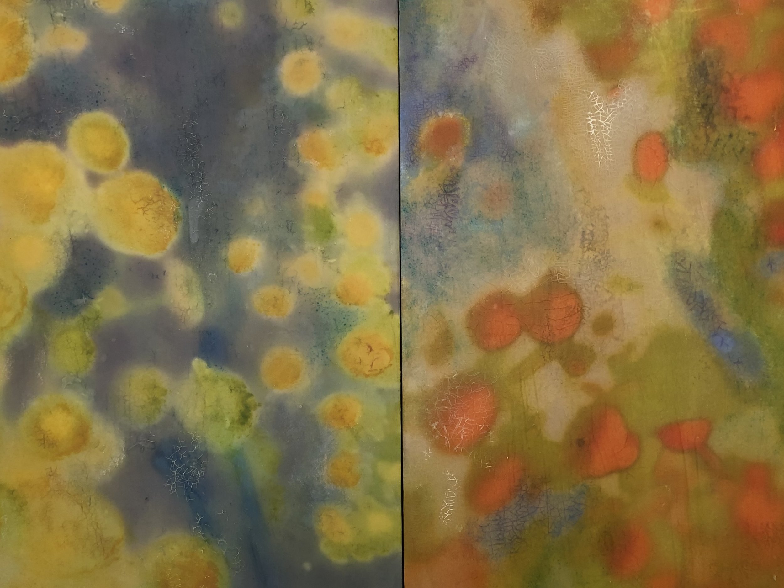 Mixed media panel 20"H x 32"W x 2"D