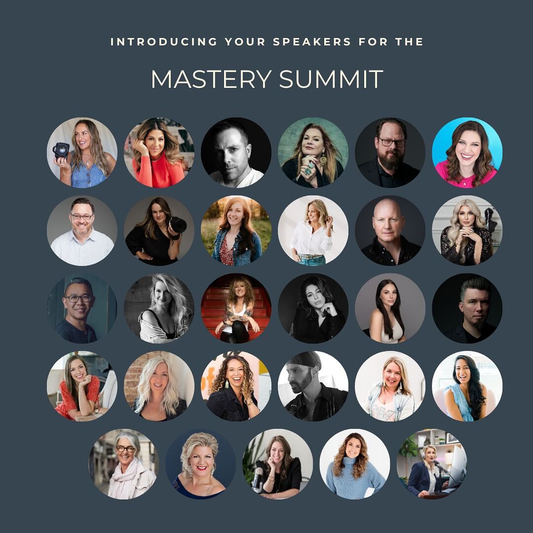 📣PHOTOGRAPHERS!! I&rsquo;m excited to announce that I&rsquo;ll be one of the speakers at the The Mastery Summit 📸 for Portrait Photographers, alongside 28 top industry leaders! 

✅ The Mastery Summit will run from March 27-29
✅ Each day will be pac