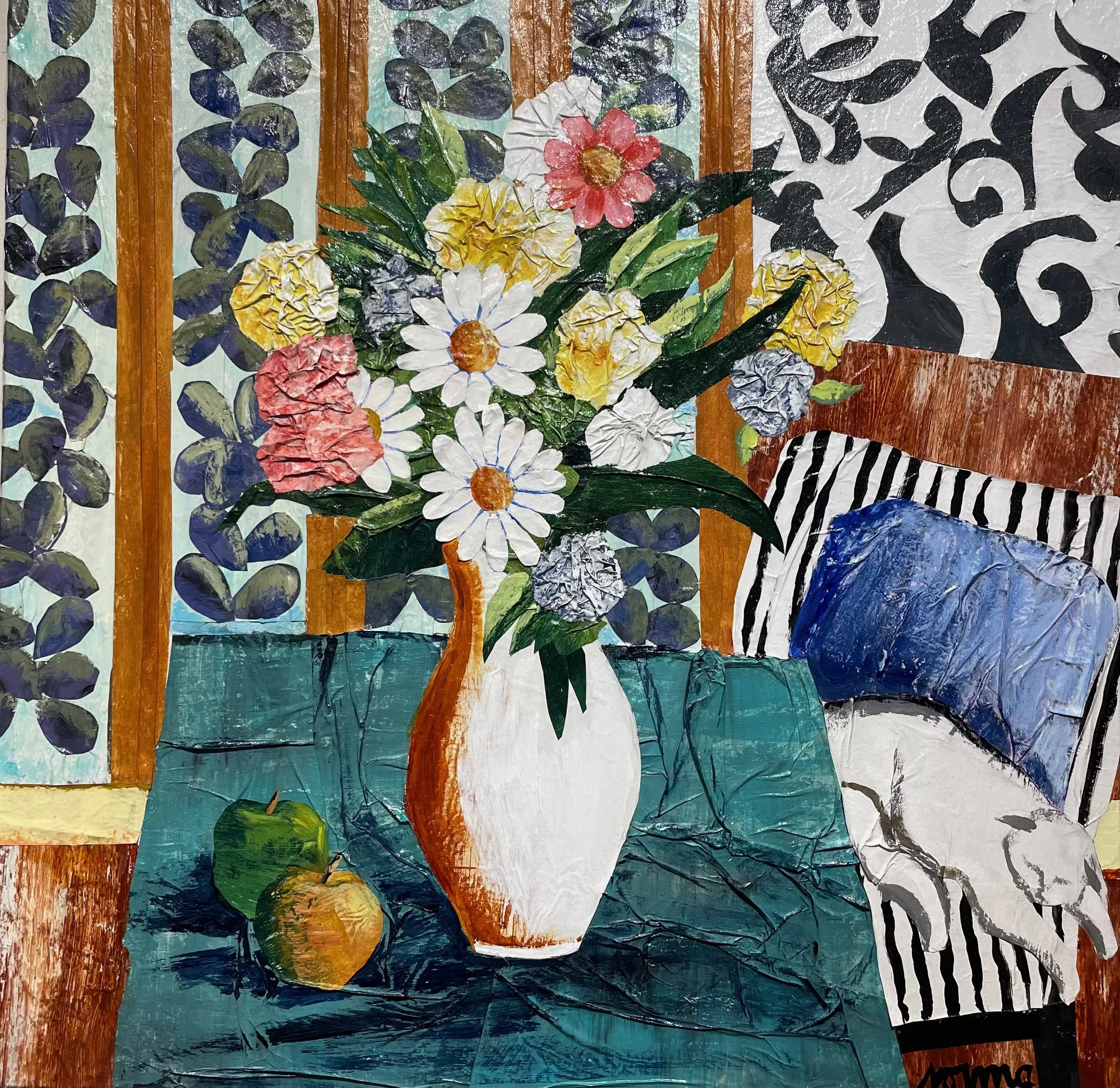 NM Still Life with Kitty collage 27 x27 $3800