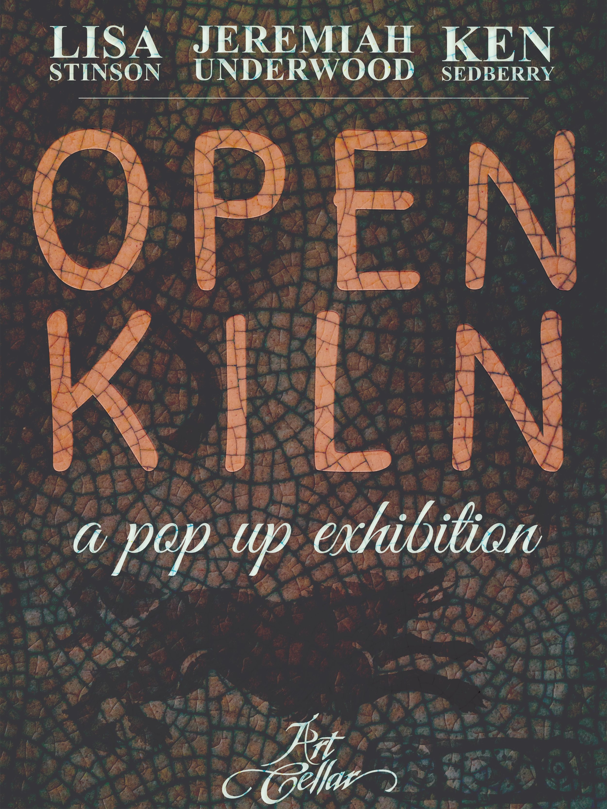 On Friday the 2nd &mdash;

// open house artist&rsquo;s reception : 4 - 6 pm
// hors d&rsquo;oeuvres by Linda
// wine tasting curated by Peabody&rsquo;s

three potters open a pop up show we&rsquo;re calling Open Kiln. The kiln is the most private roo