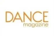 The logo for Dance Magazine in gold text on a white background.