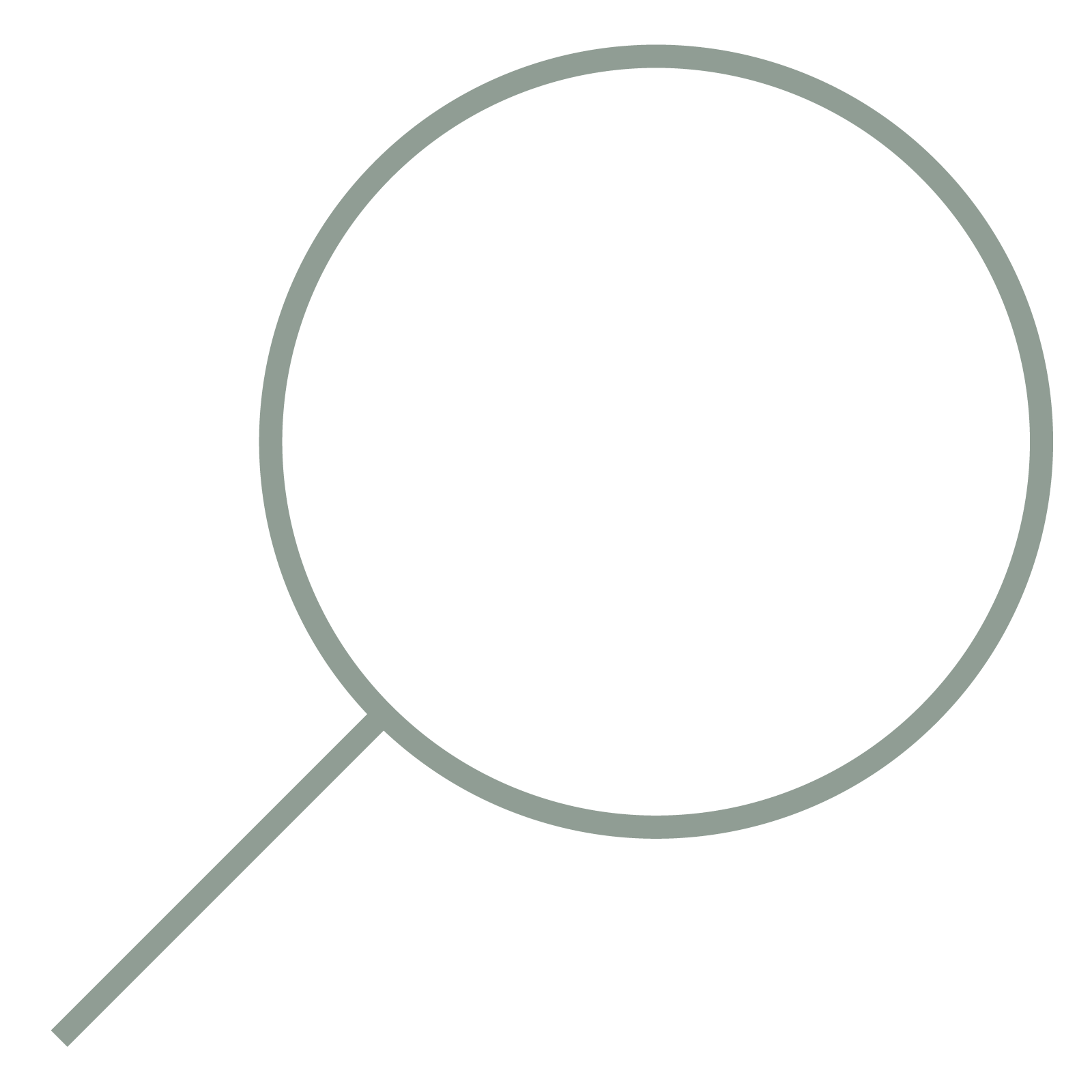 Magnifying glass icon on a black background.