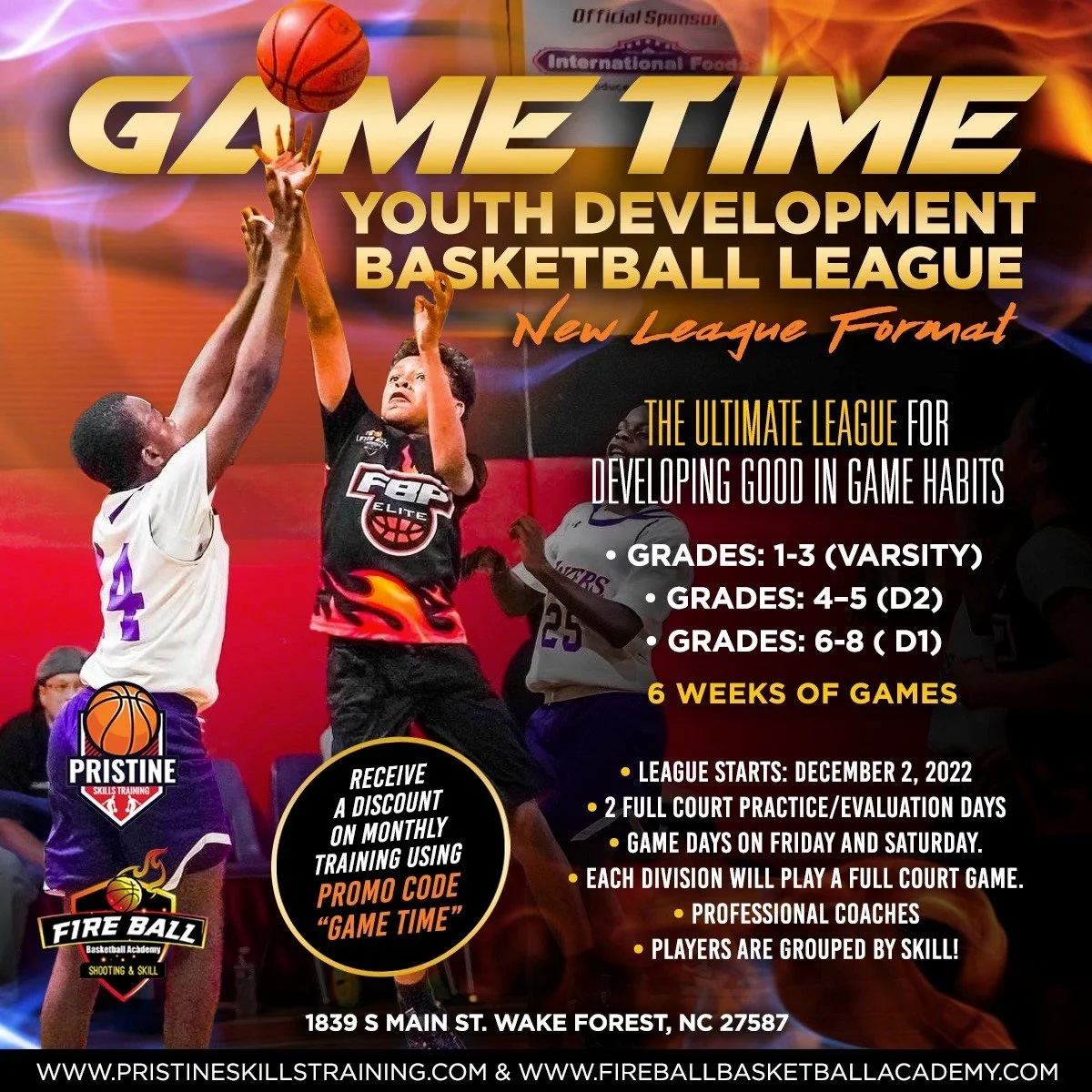Game Time Youth Basketball Development — Pristine Skills Training LLC