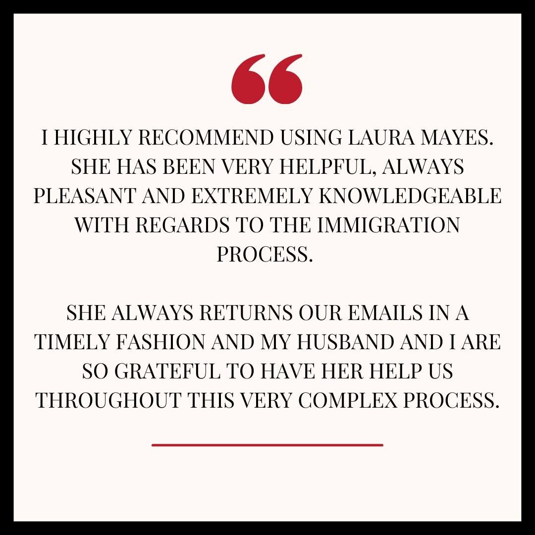 Thank you for the kind reviews and referrals!

#canada #immigratetocanada #PermanentResidency #spousalsponsorship #spousalsponsorshipcanada #inmigracion #regulatedimmigrationconsultant #RCIC #canada #immigratetocanada #PermanentResidency #spousalspon