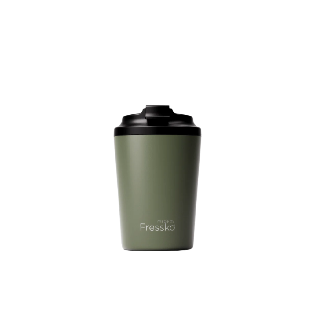 8oz Fressko Ceramic Bino Khaki Coffee Cup