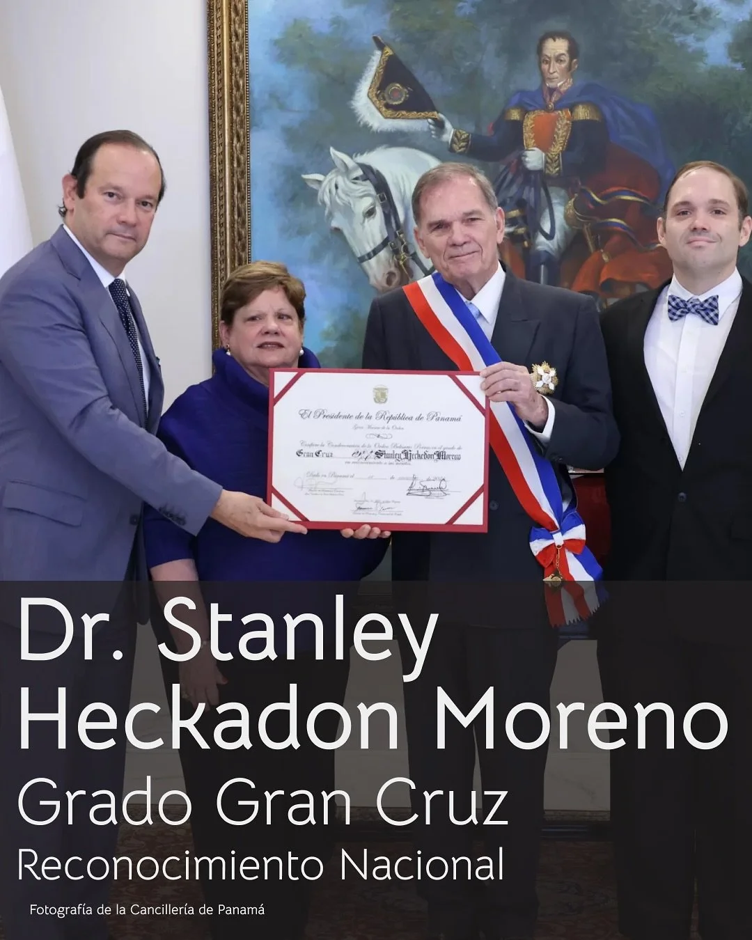 BaruMuseo extiende las m&aacute;s calurosas felicitaciones al Dr. Stanley Heckadon Moreno por este reciente reconocimiento nacional con la Orden Belisario Porras en Grado de Gran Cruz de manos del ministro de Relaciones Exteriores, Javier Mart&iacute