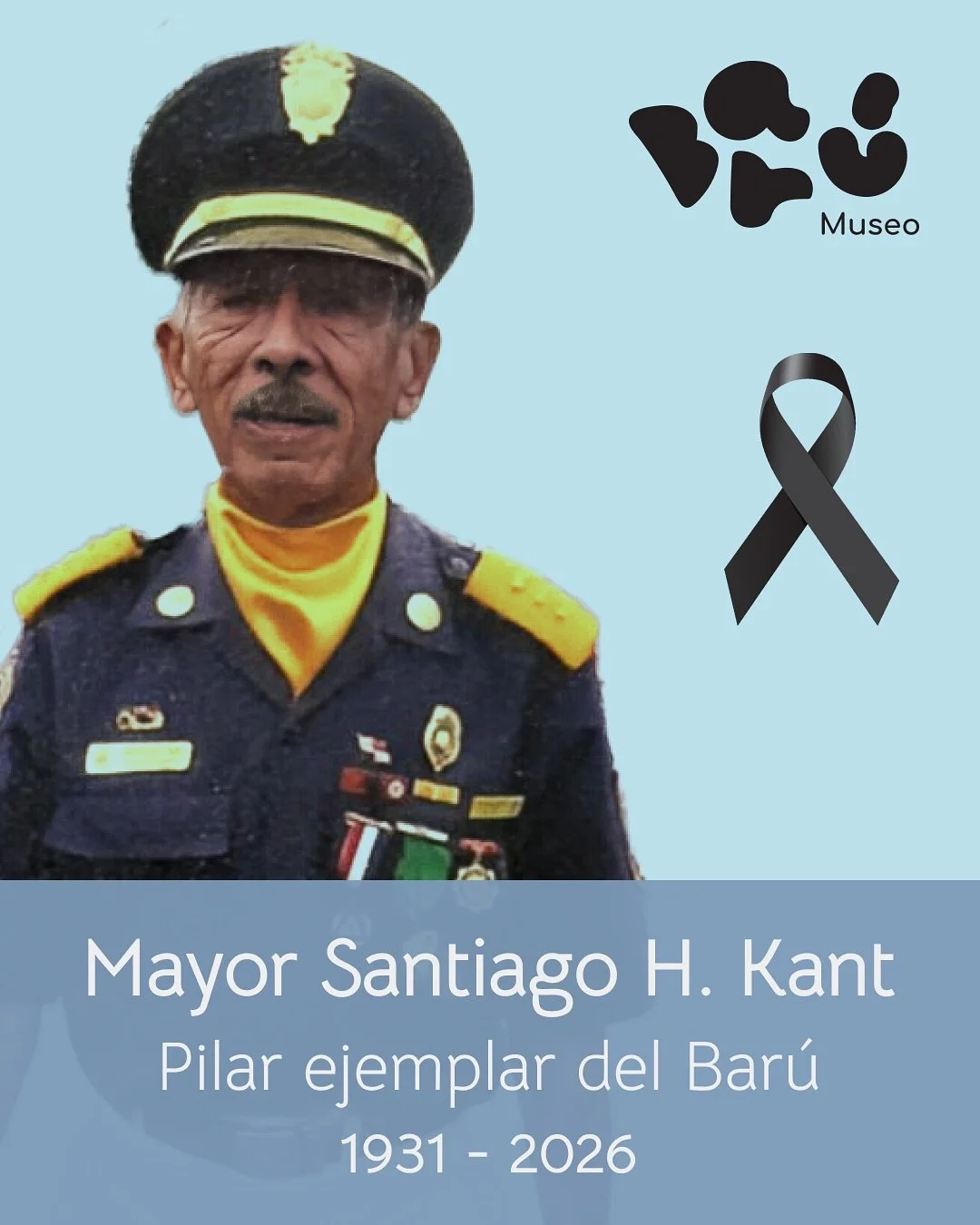 Mayor Santiago H. Kant Gonz&aacute;lez (QEPD)
1931-2026
Residente del Distrito del Bar&uacute; por 92 a&ntilde;os consecutivos. Pilar ejemplar de nuestra comunidad.

Extracto le&iacute;do por la familia durante las honras f&uacute;nebres llevadas a c