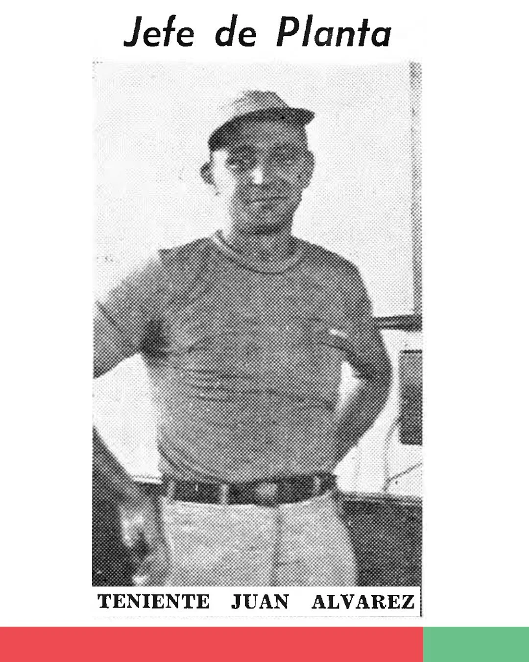 Sociales de Armuelles por Manuel E. Berbena R. 
Publicado en el Periodico Chirilanco en Junio de 1953

&laquo;Jefe de Planta - Teniente Juan Alvarez
Oficial del Cuerpo de Bomberos de Puerto Armuelles y Jefe de la Planta de Hielo de la Chiriqu&iacute;