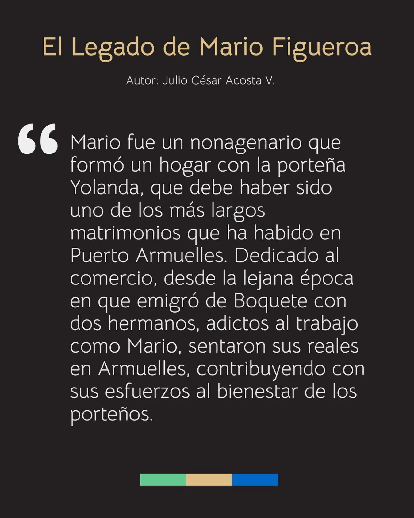 Hoy honramos la memoria de Don Mario Figueroa, otro de nuestros conciudadanos baruenses con una larga y extensa historia de contribuci&oacute;n en la comunidad. Nuestro p&eacute;same y condolencia a toda la familia Figueroa.

Enunciado escrito por el