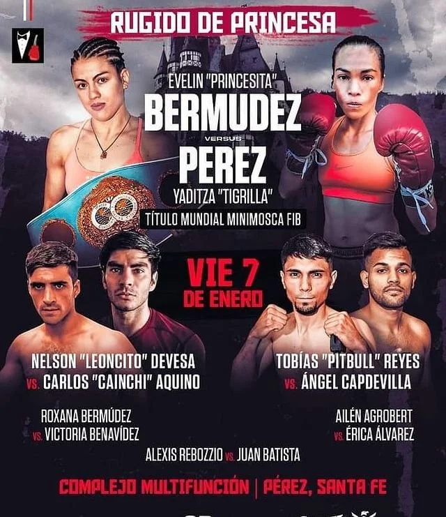 Poster promocional de pelea por el Título Mundial Minimosca FIB, Enero 2022. ©OR Promotions via Instagram.