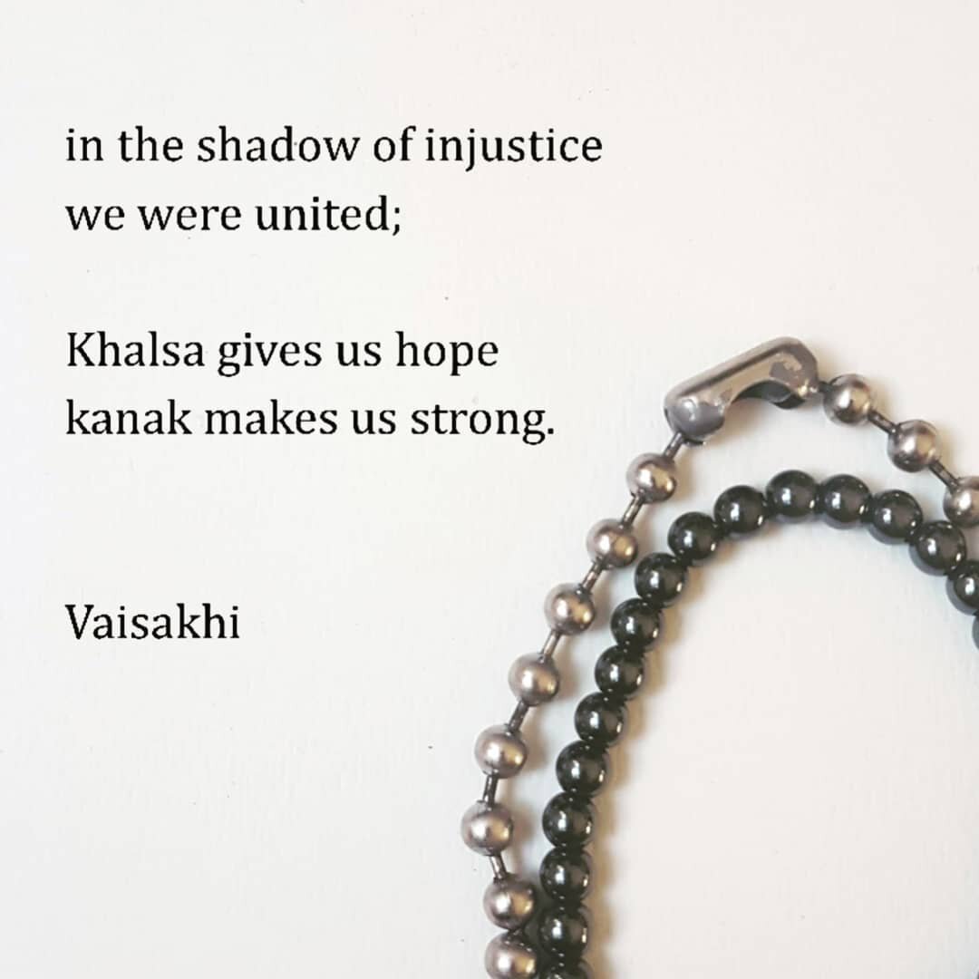 | Vaisakhi

&middot;

Activism and protest is the reason why Sikhs still exist, and its fortified by our industry and agriculture.

The absence of Nagar Kirtan again this year has left me feeling down, but pensive. We celebrate coming together in the