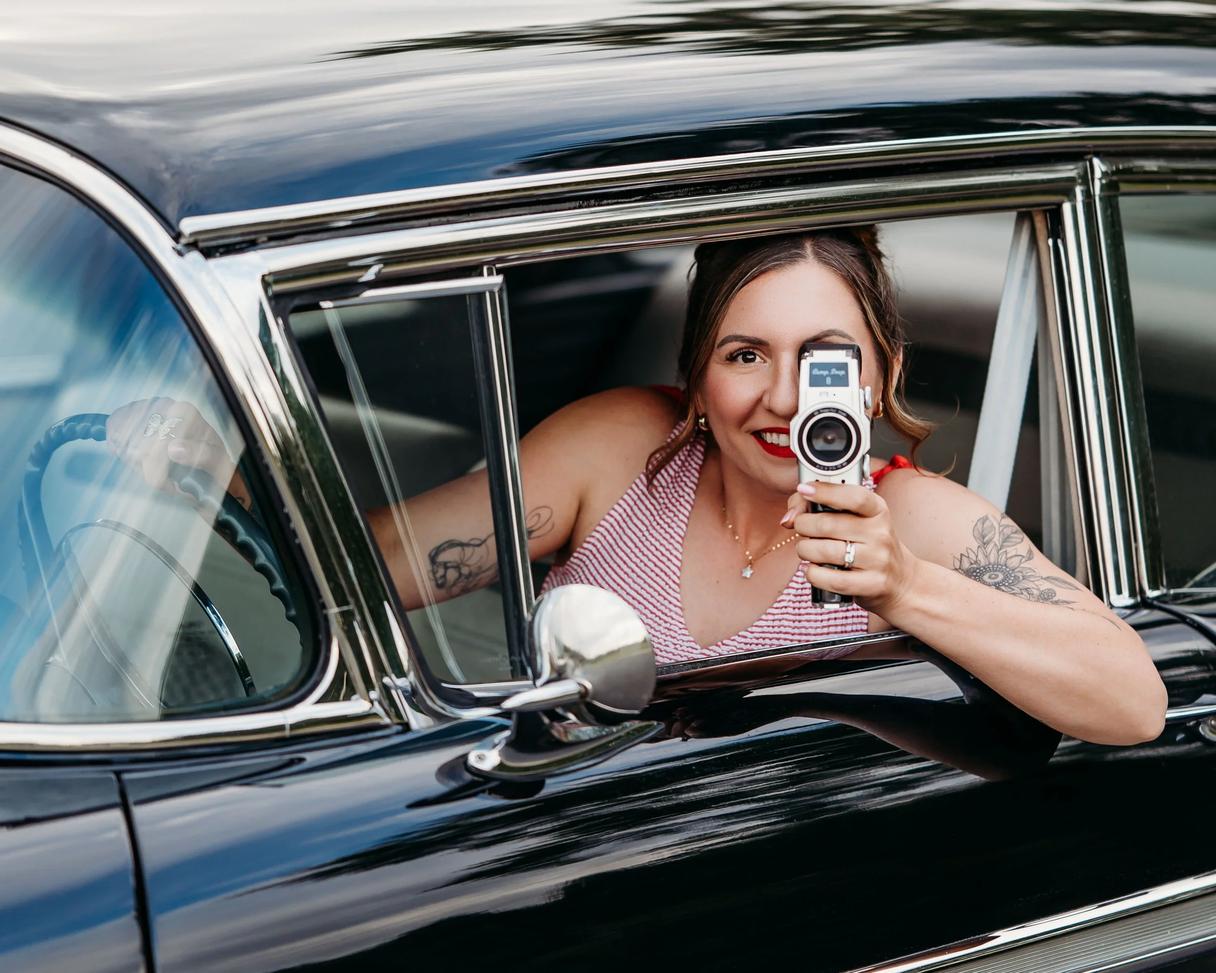 classic car vintage camera photographer