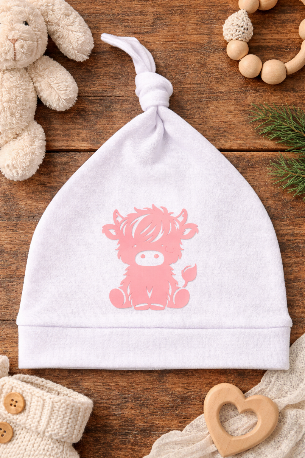 baby beanie highland cow pink.png