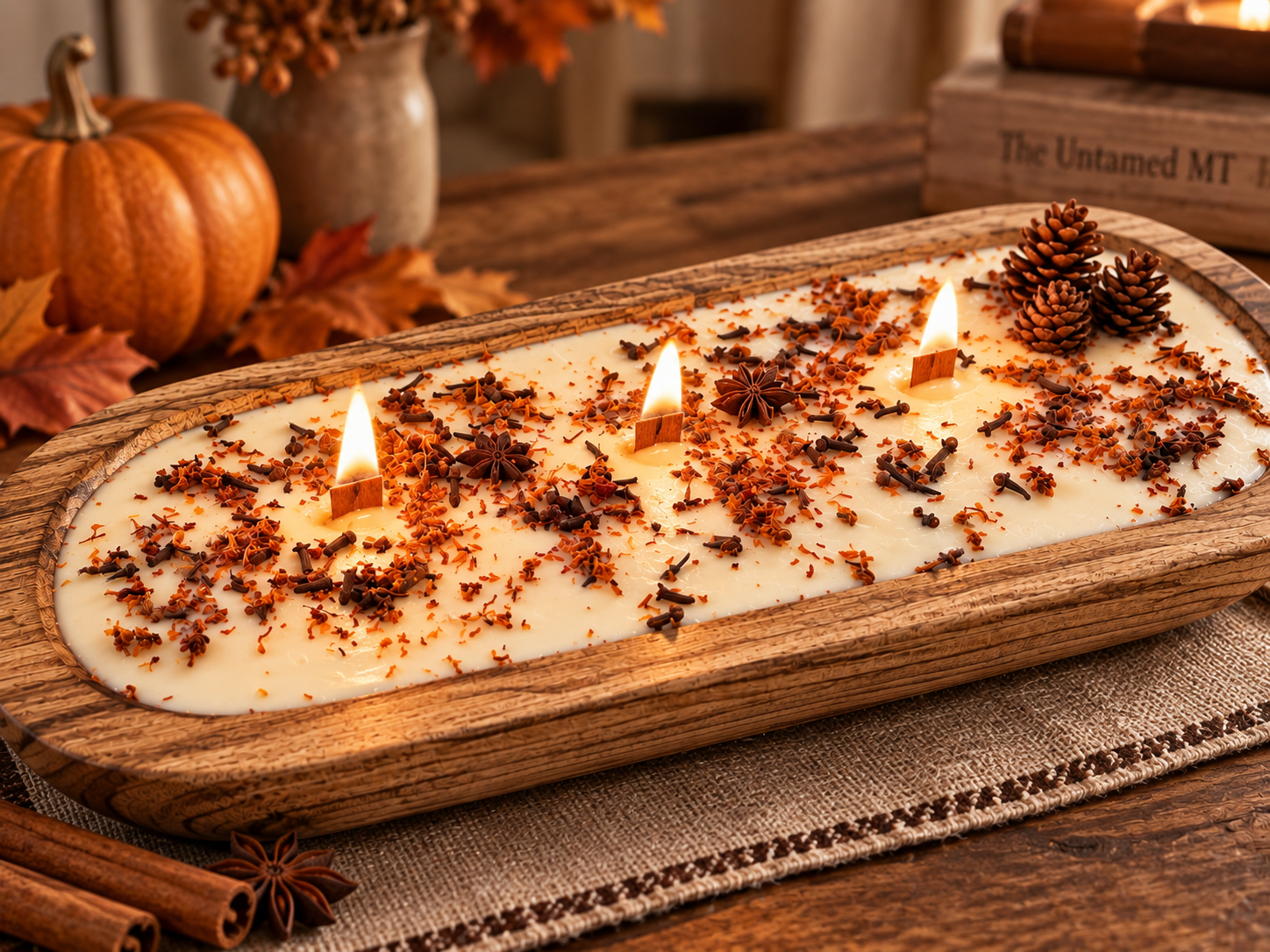 The Untamed MT Fall Spice Wood Bowl Candle