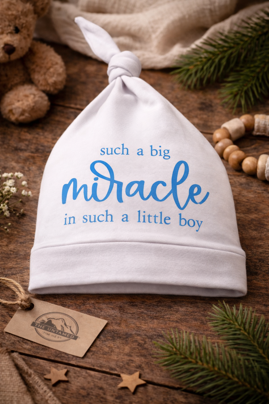 The Untamed Baby Beanie "Such a Big Miracle"