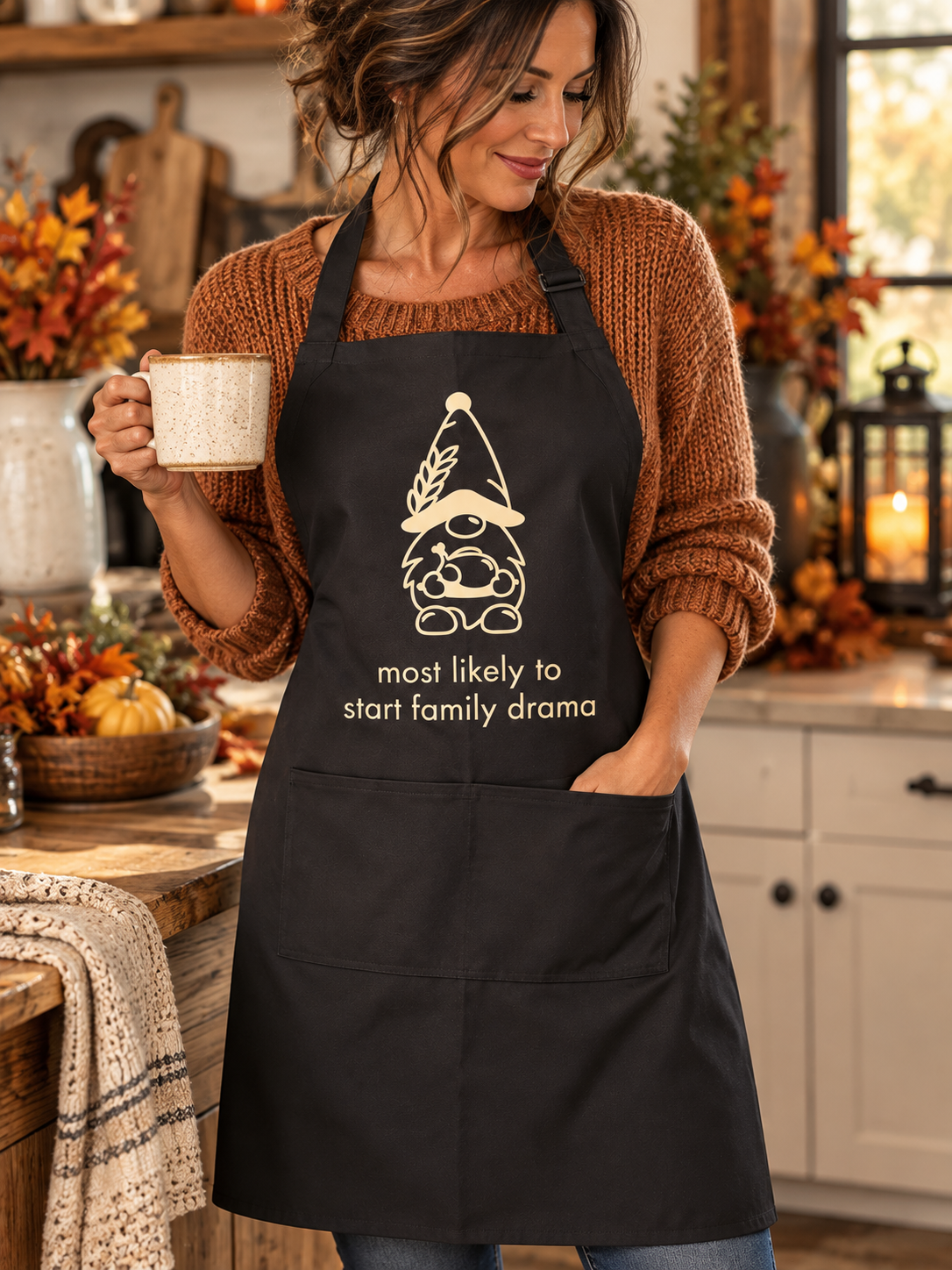 thanksgiving gnome with woman .png