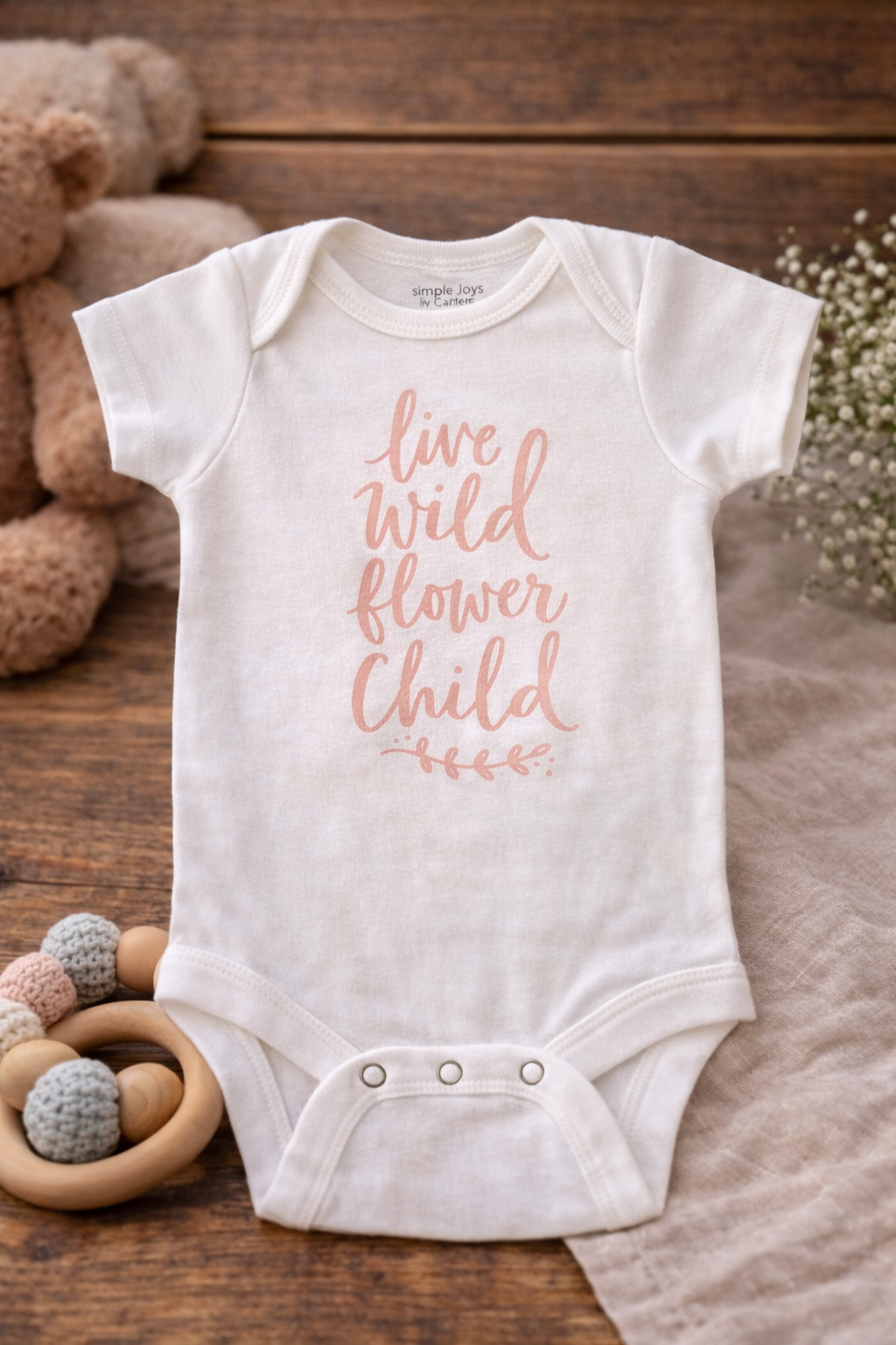 The Untamed MT "Live Wild, Flower Child" Baby Onesie