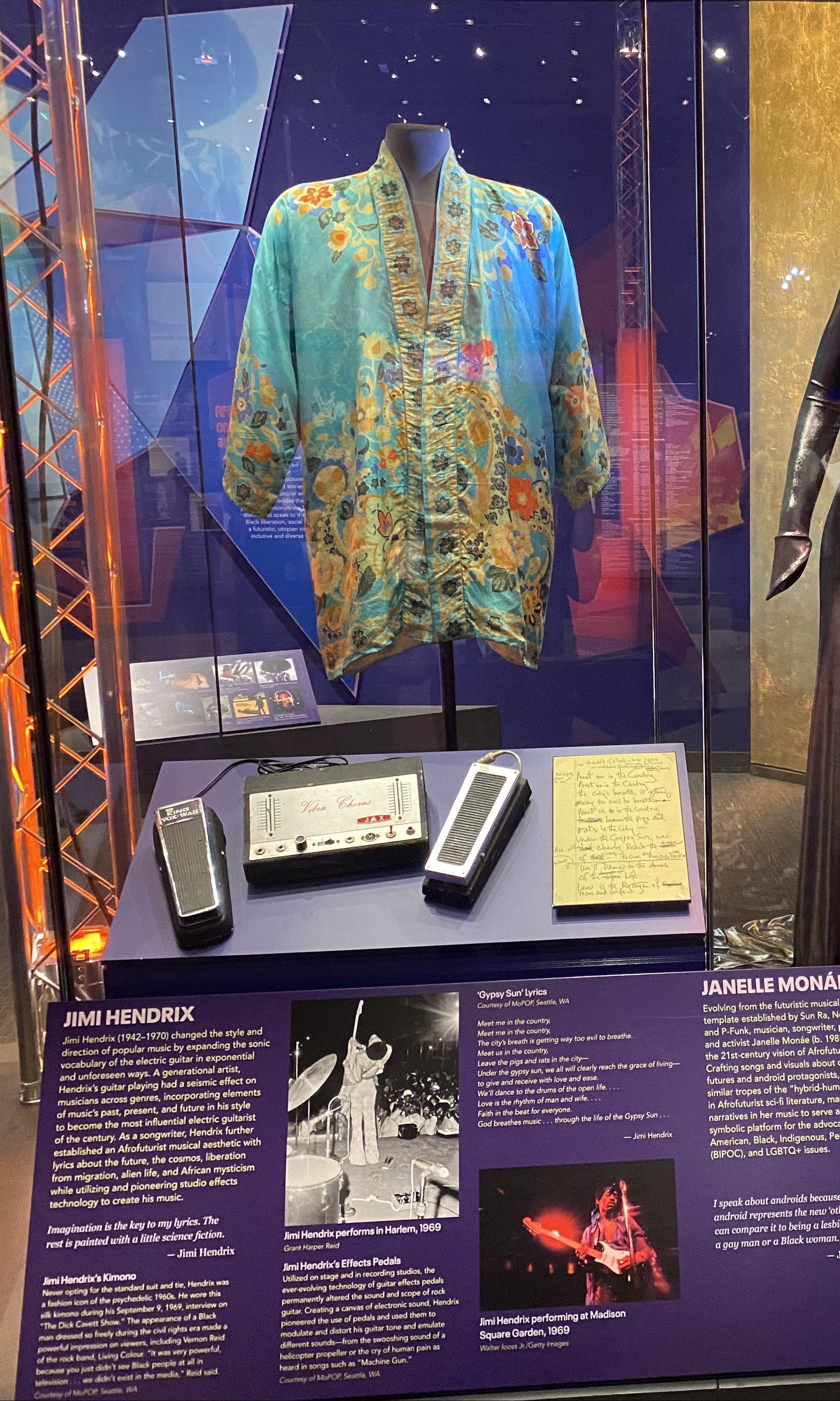 Jimi Hendrix kimono displayed in Afrofuturism: A History of Black Futures