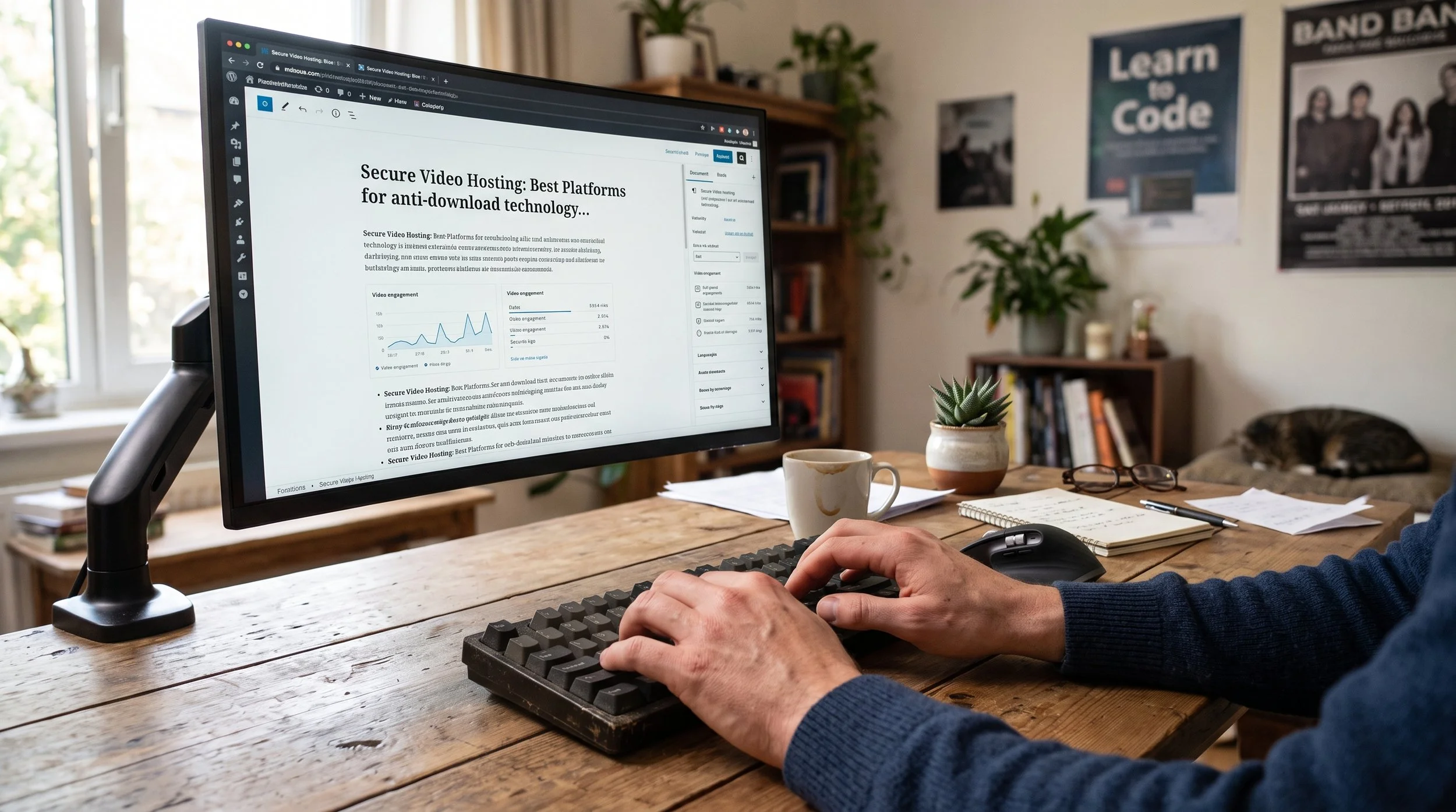 Secure video hosting and anti-download technology