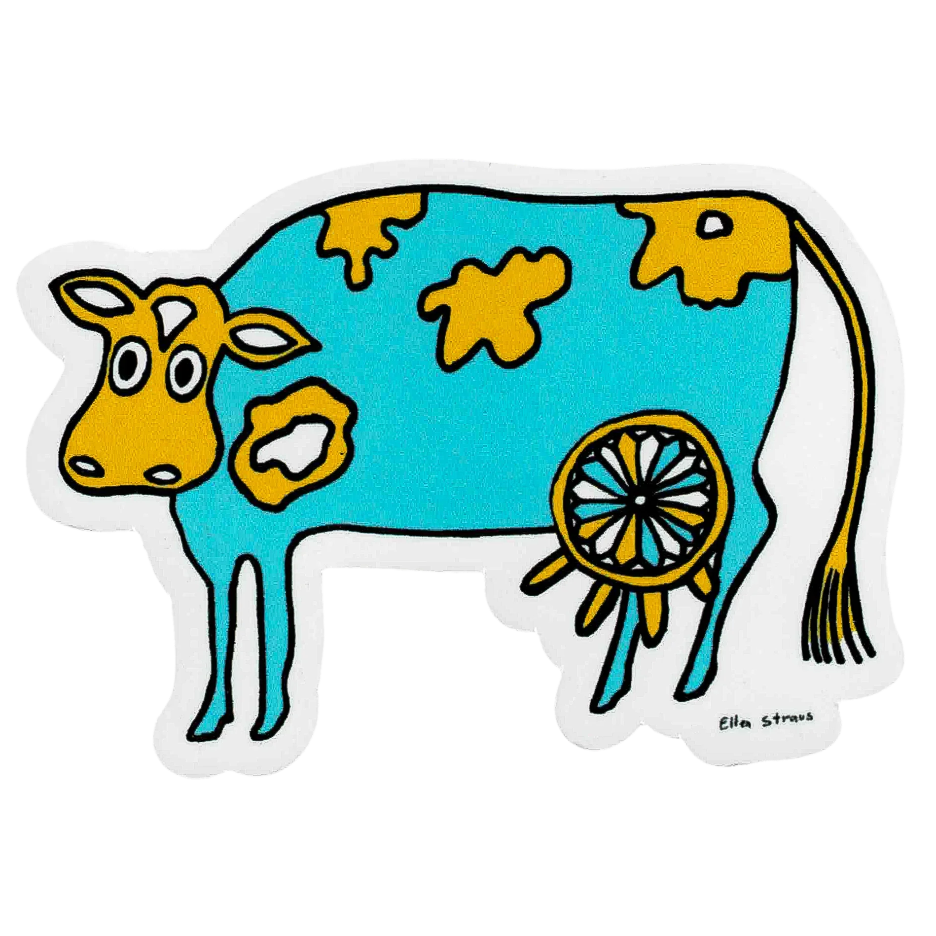 Refrigerator Magnets with Mom's Kooky Colorful Cow