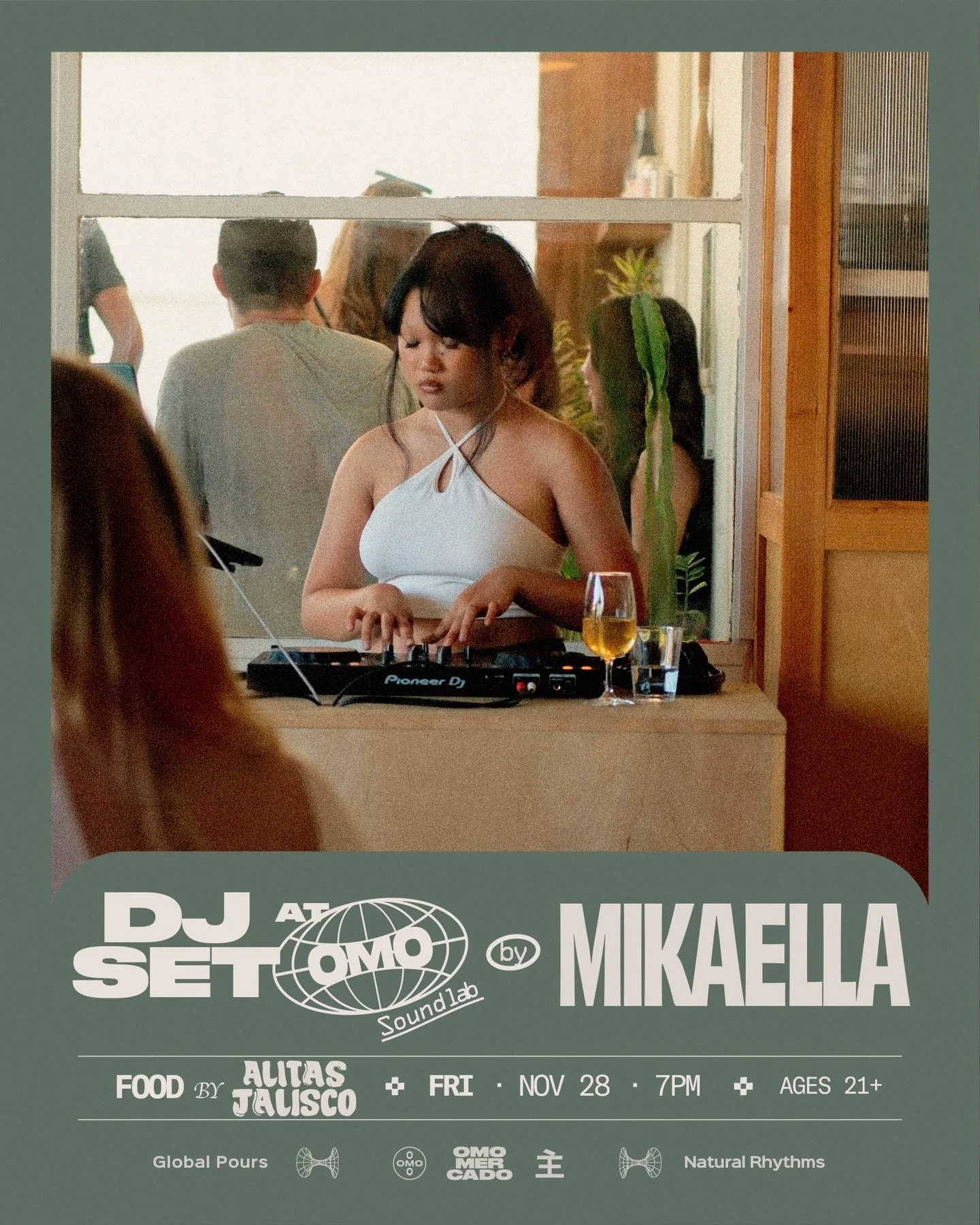 This Friday &middot; Pull up, ditch the leftovers, and help us welcome DJ Mikaella &amp; Alitas Jalisco.

@alitasjalisco is out on &ldquo;The Patio&rdquo; with masa-fried chicken wings and all the sides.

@ikaellam slides back into Omo&rsquo;s 𝚂𝚘𝚞