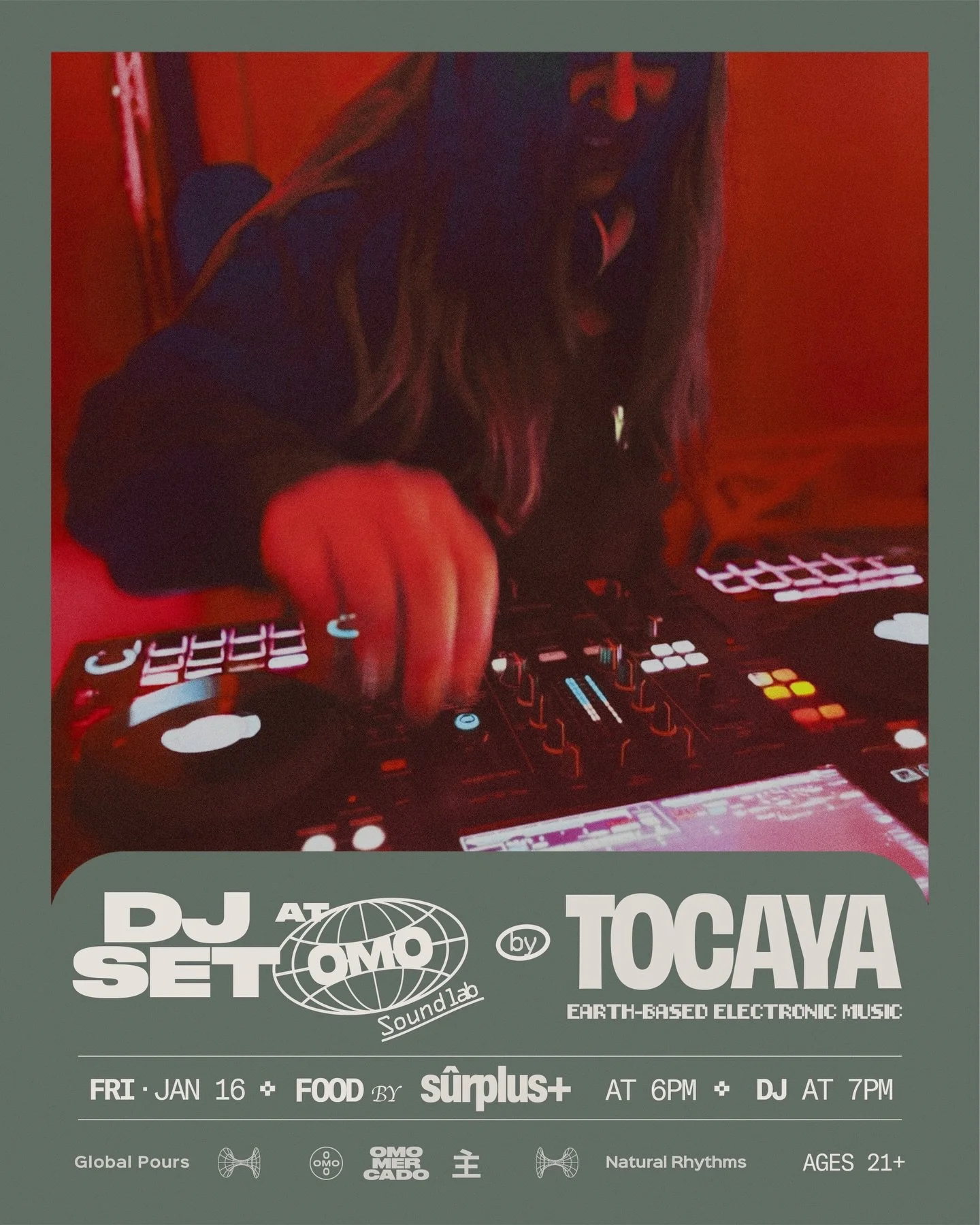 This Friday &bull; DJ Tocoya in Omo&rsquo;s 𝚂𝚘𝚞𝚗𝚍 𝙻𝚊𝚋

The return of @surplus.la out on &ldquo;The Patio&rdquo; keeping you all fed. Come ready to sip through that bar lineup! 

Natural Wine &bull; Beer &bull; Na Options

𝗗𝗔𝗧𝗘 &bull; Frid