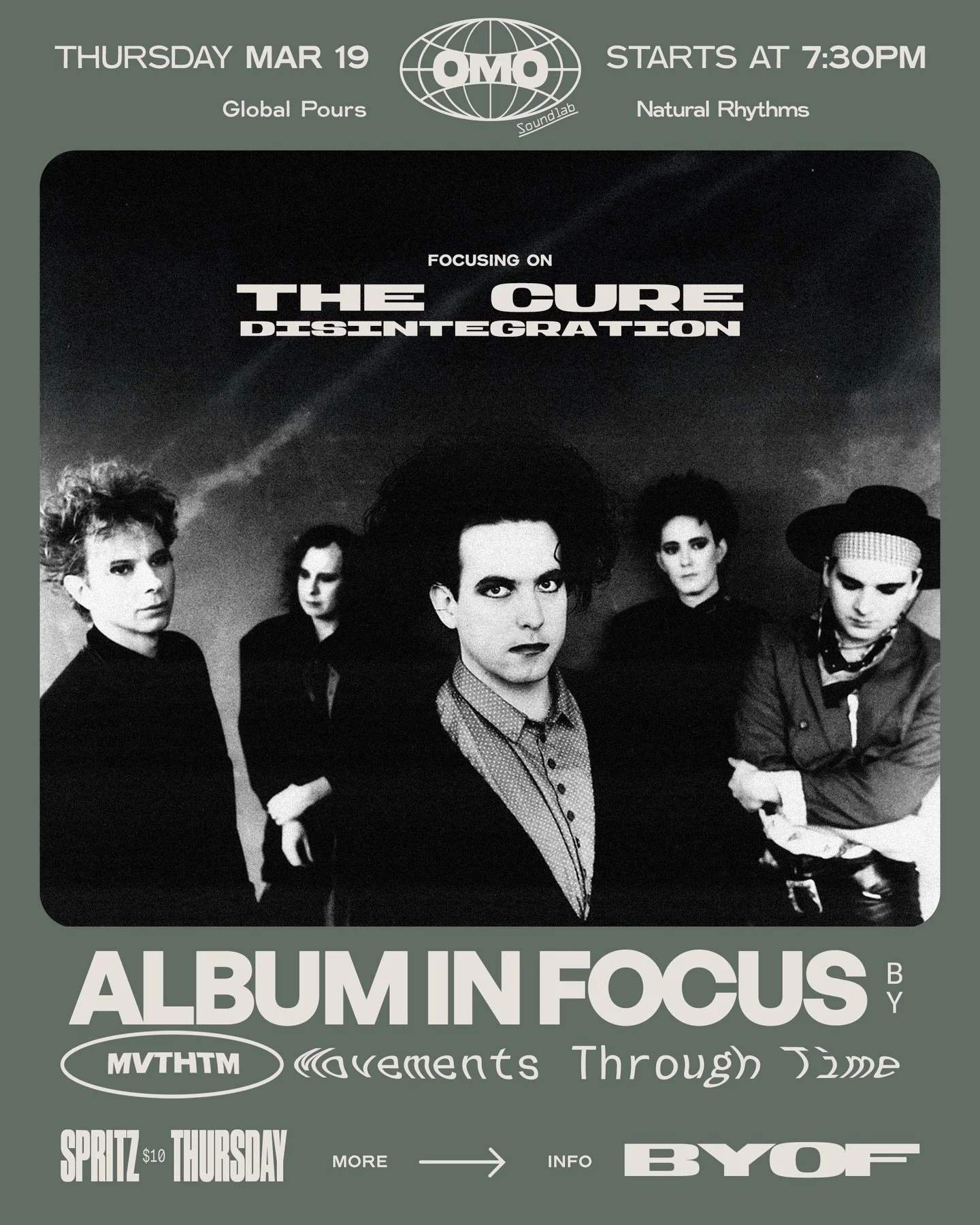 This month&rsquo;s Album in Focus by Movements Through Time 

On March 19 we step into the violet haze of 1989.

We&rsquo;re listening to Disintegration &mdash; the towering, rain-soaked masterpiece by The Cure.

An album about devotion.
About distan