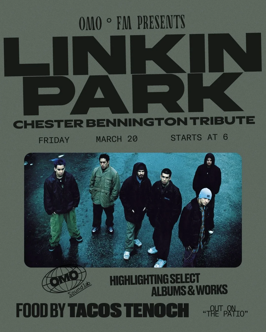 𝙾𝙼𝙾&deg;𝙵𝙼 Presents &bull; Linkin Park &middot; A Tribute to Chester Bennington

A night dedicated to the voice that carried a generation.

From the quiet weight of early records to the anthems that demanded to be sung at the top of your lungs, 