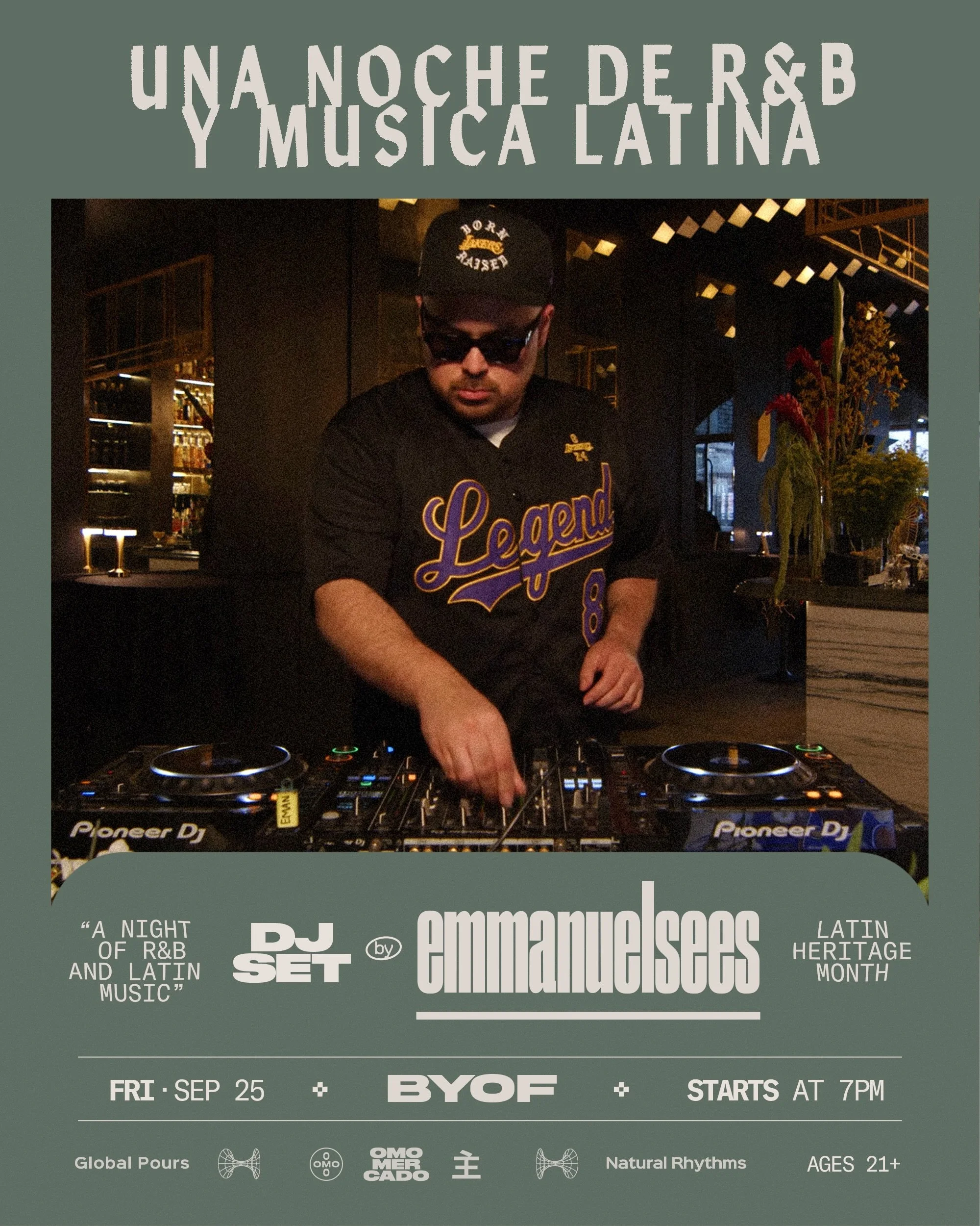 Gather up this Friday. We&rsquo;re moving all night long to m&uacute;sica latina with rhythms by DJ @emmanuelsees as we welcome him to Omo for the first time.

Natural wine will be pouring at the bar top, the room will be moving, and the rhythms will
