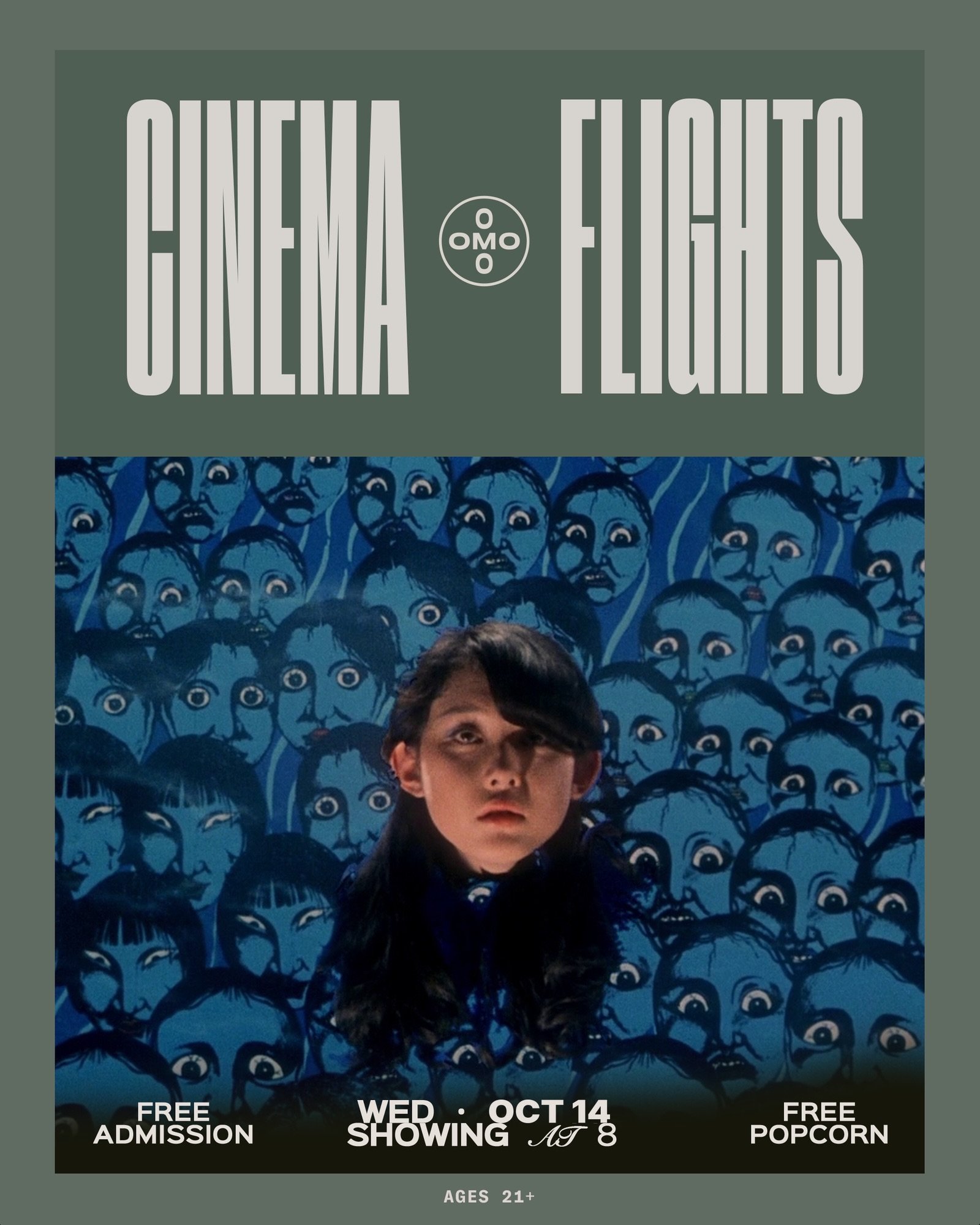 Come for the flight. Stay for the haunted house.

Cinema &amp; Flights returns with House (1977), Nobuhiko Obayashi&rsquo;s gloriously unhinged horror-comedy.

Free admission + popcorn.
Flights: $20, or $15 for Club Omo.

𝗗𝗔𝗧𝗘 &bull; Wednesday, O