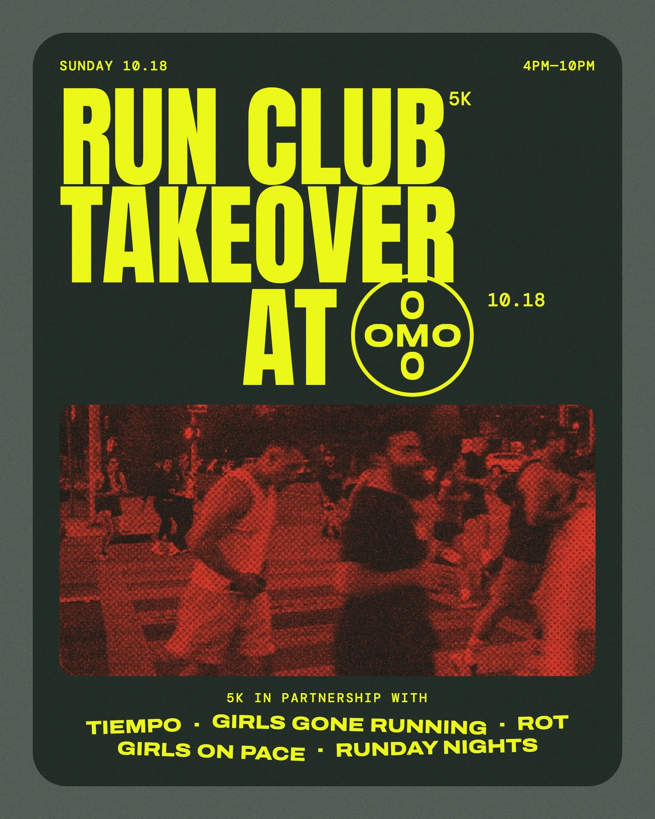 𝗥𝗨𝗡 𝗖𝗟𝗨𝗕 𝗧𝗔𝗞𝗘𝗢𝗩𝗘𝗥 𝗔𝗧 𝗢𝗠𝗢

Sunday, October 18. We&rsquo;re bringing the running community together at Omo for a day built around movement, connection, and the people who make this community what it is.

Running builds more than end