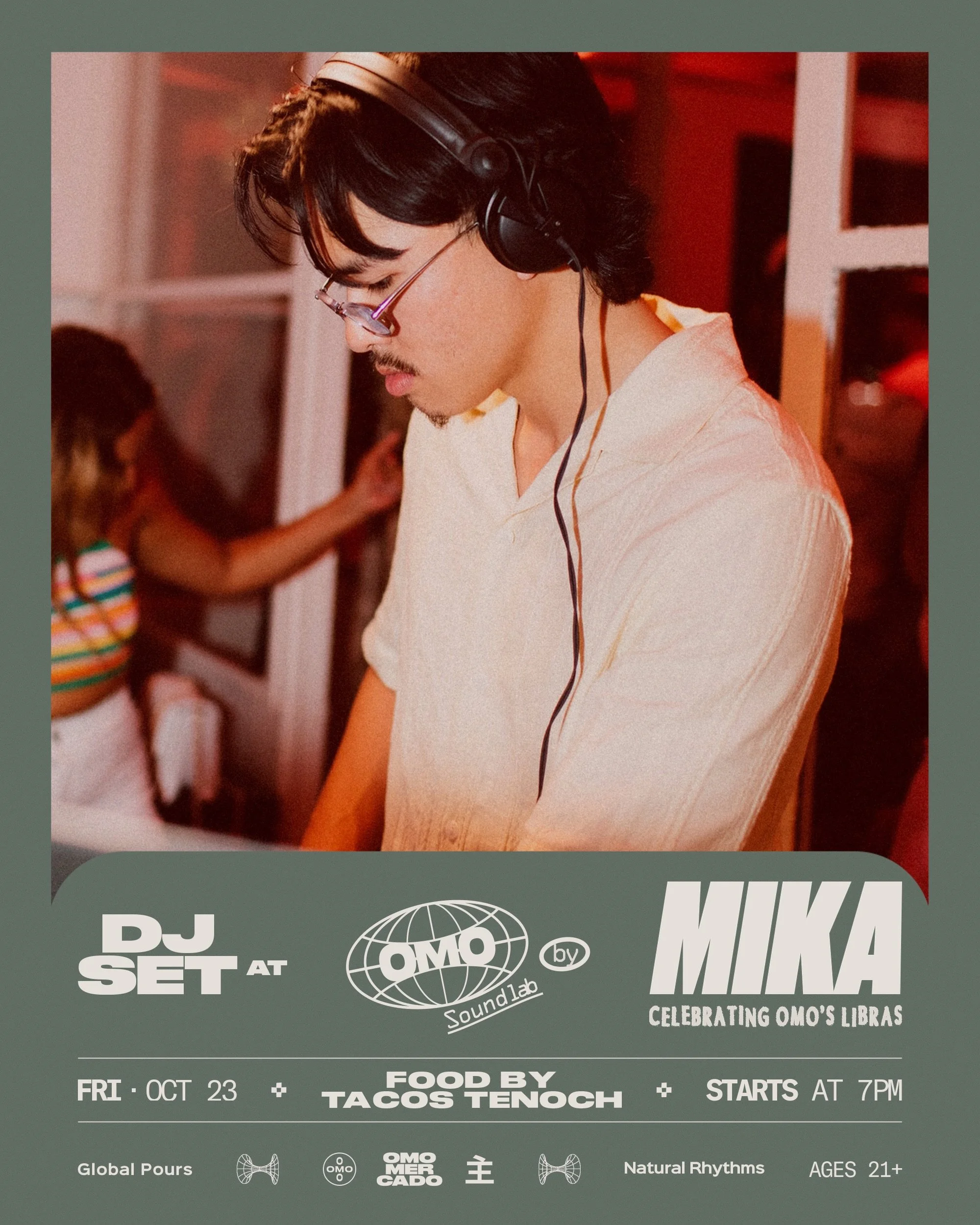 Libra season at Omo.

Friday we&rsquo;re throwing a little party for Omo&rsquo;s Libras, and everybody&rsquo;s invited. MIKA takes the decks at 7, Tacos Tenoch is cooking, and the natty wine is pouring at the bar top all night. If it&rsquo;s your sea