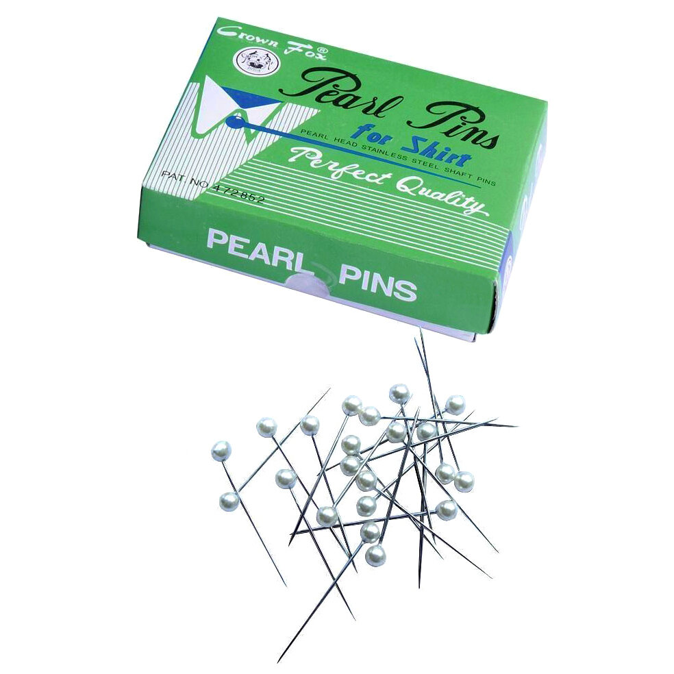 Crown Fox Pearl Head Pins