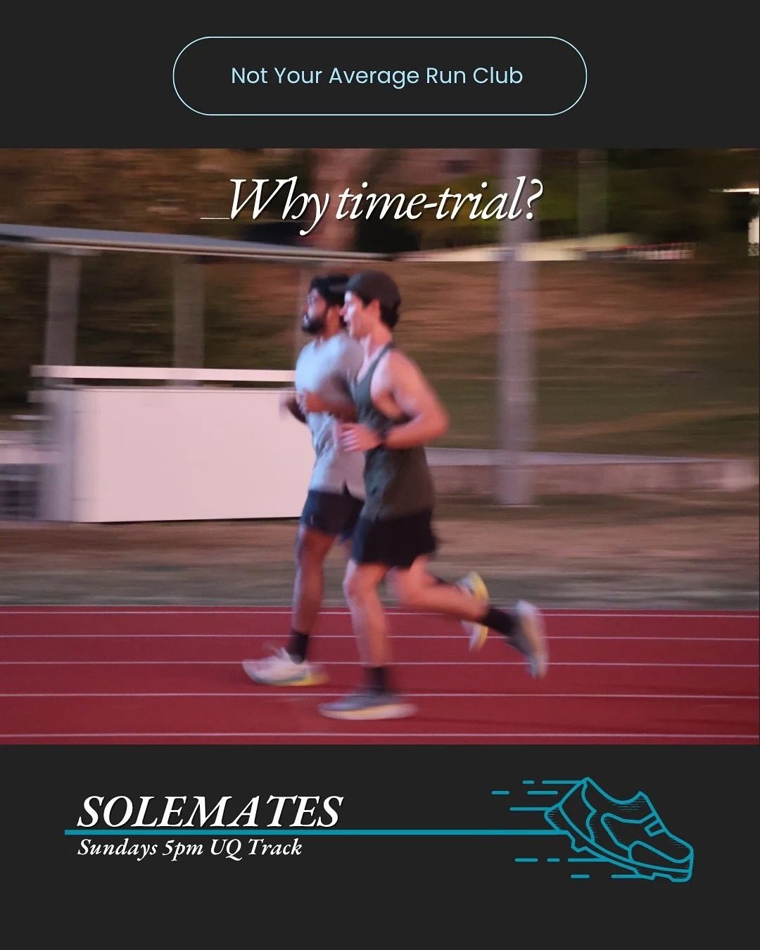 🏃&zwj;♀️ This Sunday at Solemates we&rsquo;re wrapping up our 12-week block with an end-of-block time trial!

We&rsquo;ve put in the work &mdash; now it&rsquo;s time to see where we&rsquo;re at heading into summer ☀️

For those ready to push themsel