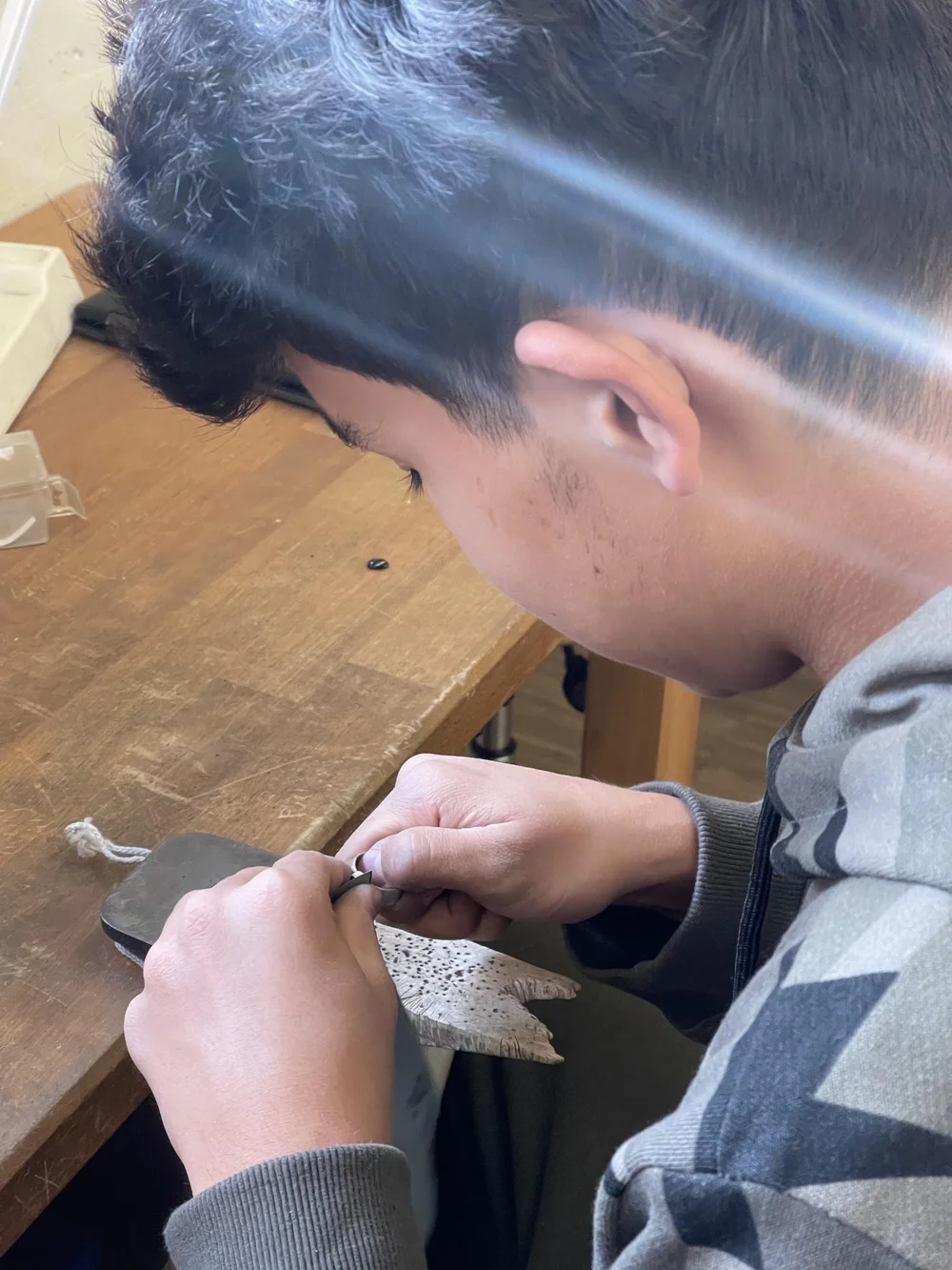 Muhriddin crafting.jpeg