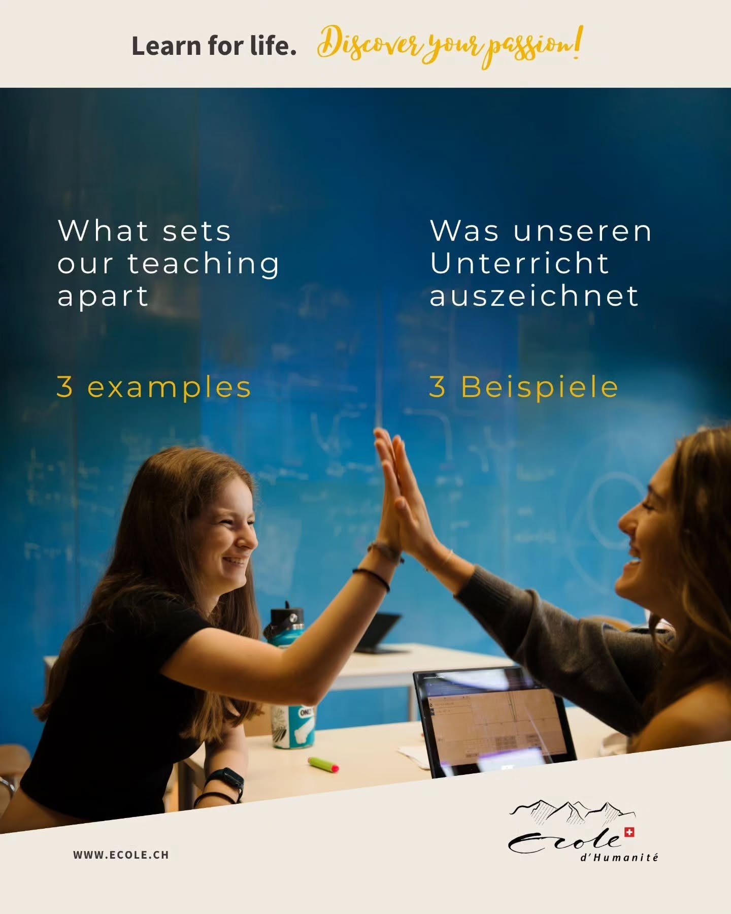 ✨ Learning at the Ecole feels different.
But why? What makes it special?

👉🏻 We&rsquo;re sharing three small but powerful ways our approach to teaching sets us apart.

➡️ Swipe through and see for yourself.

---------------------

✨  Lernen an der 