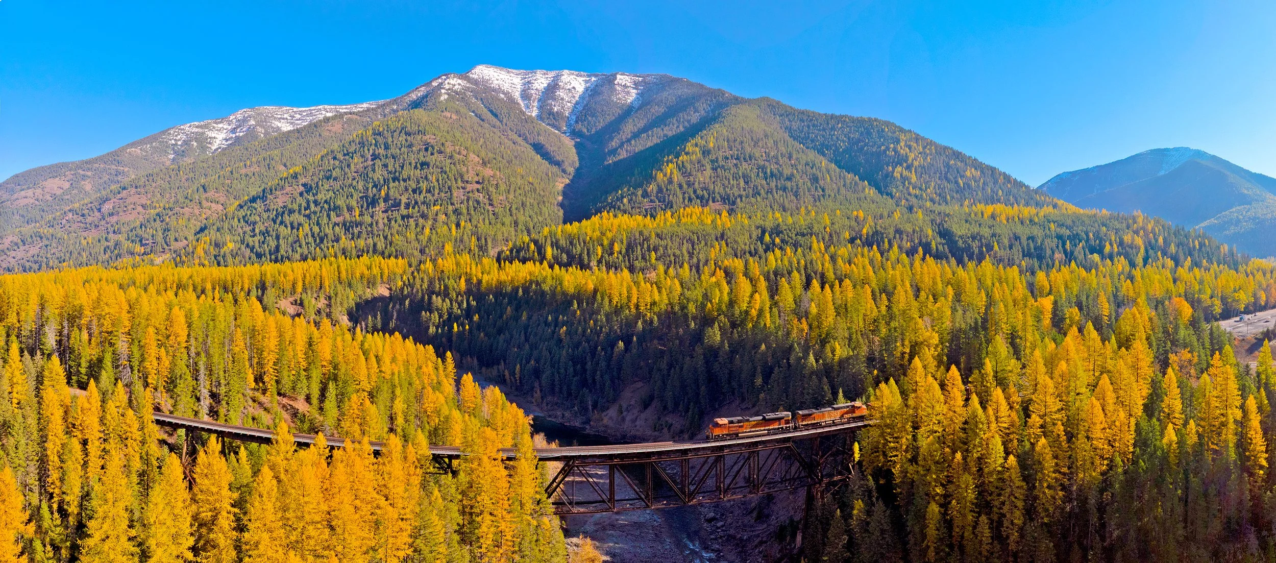 High trestle, highline larches, Montana