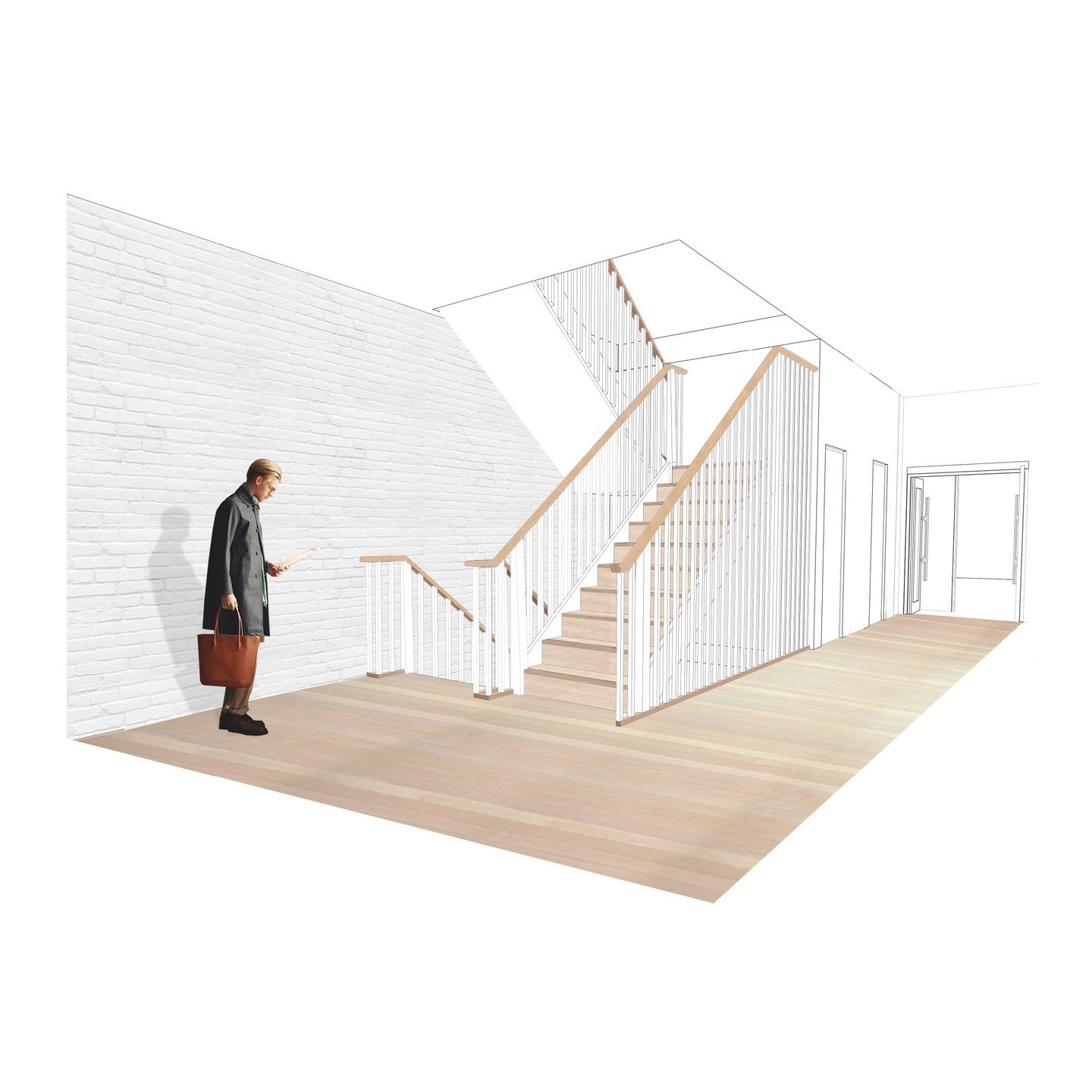 We are currently working on the designs for the new internal staircase at 90 De Beauvoir in Hackney, which is now on site.

The staircase comprises of bespoke oak handrails going from the lower ground floor to the second floor, alongside oak nosings 