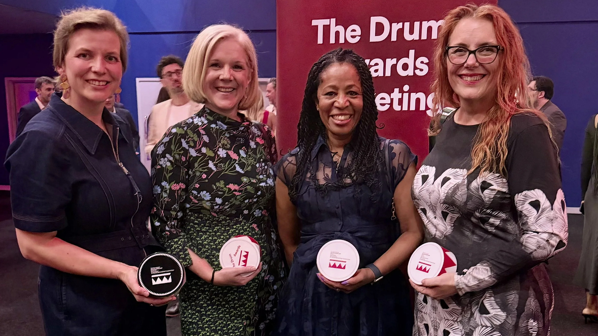Grand Prix winners Katy Baker and Dee Atkin from Storycatchers and Louise McNally and Donna Mitchell from Network Rail at The Drum Awards EMEA 2026