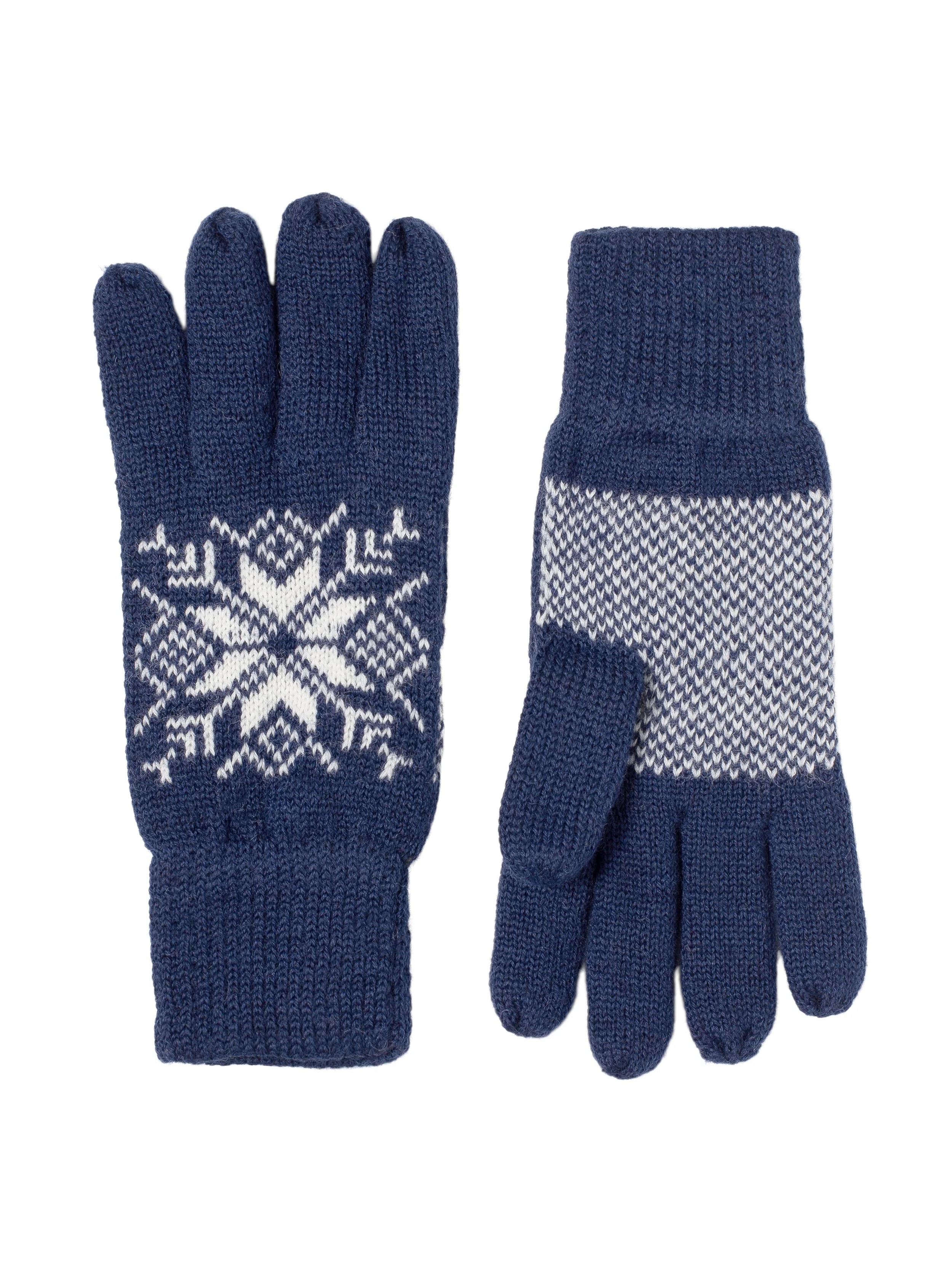Snowflake woolen gloves