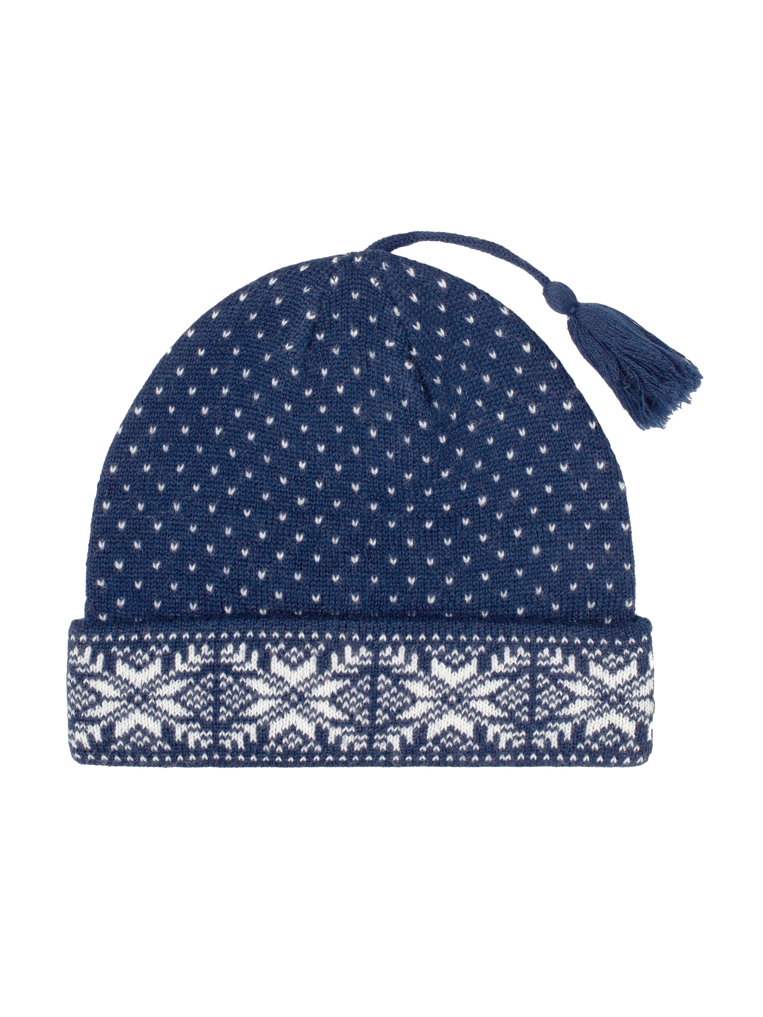Woolen snowflake beanie