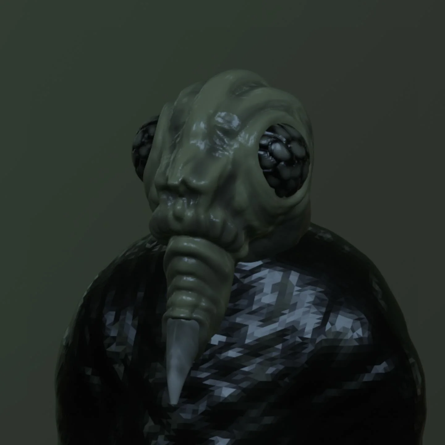 Sculptober day 11 - STING

A quick ten minute sketch for this one! It&rsquo;s quite fun to do these very fast sculptures, and a good way to come up with new ideas. 
I might refine the head and print it as a piece for conversions. Maybe it would be go