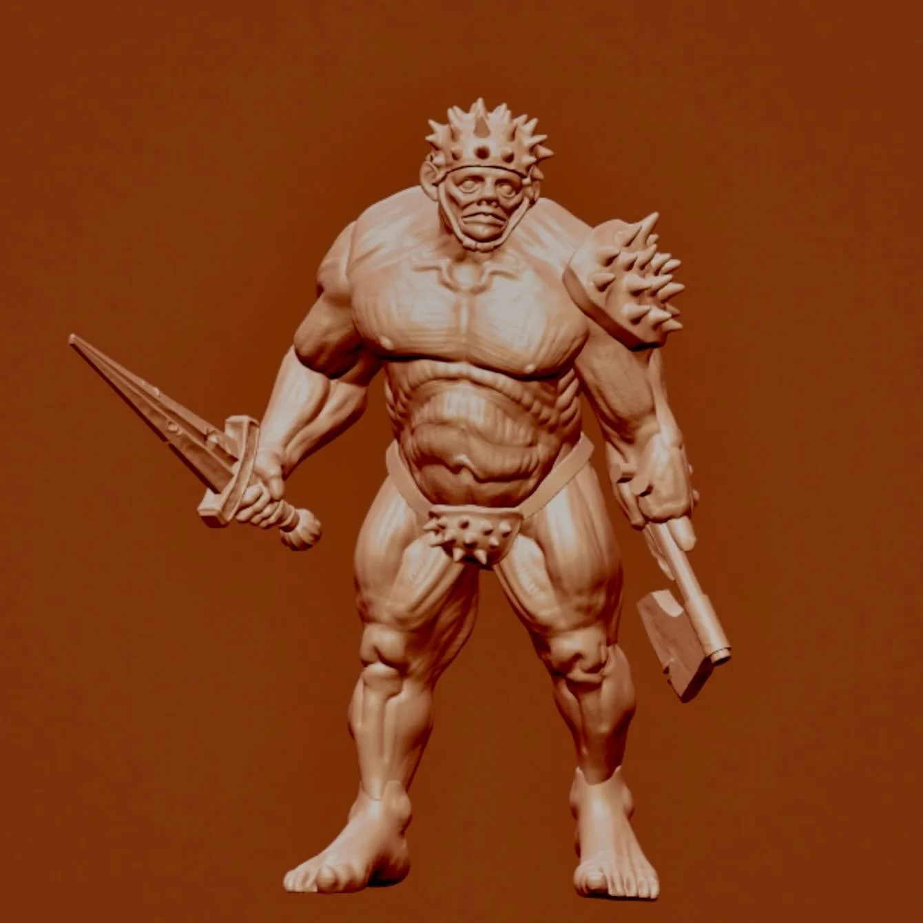 Sculptober day 30: VACANT

The vacant stare of a pit fighter. Its mind long gone to the cruel world of the pit.