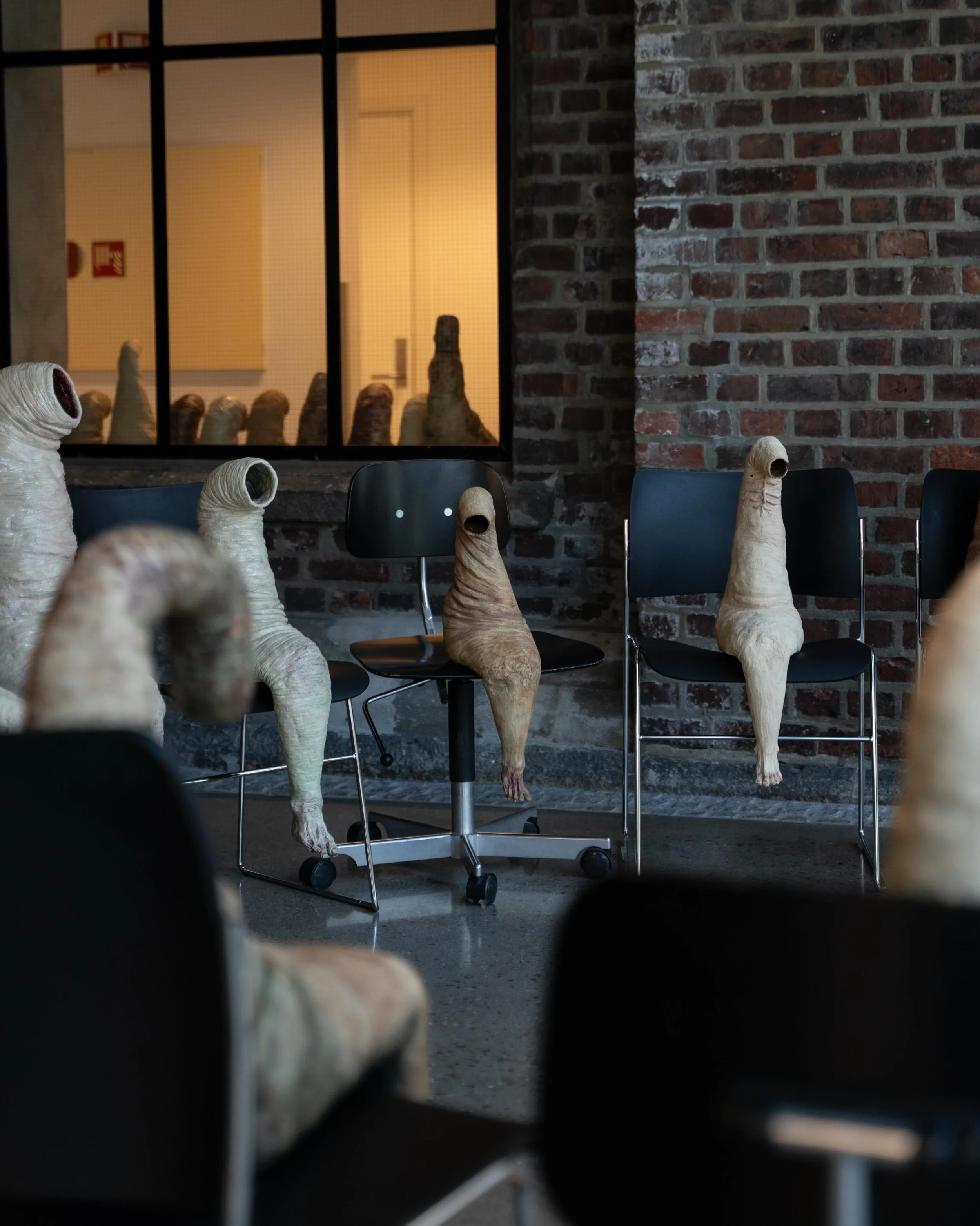 It&rsquo;s been a bit quiet here on @wilhelminiatures lately, as I have been working towards a huge group exhibition at KHiO!
These are my ceramic sculptures called Geir. The exhibition is open this weekend, so you should come by if you are in Oslo.
