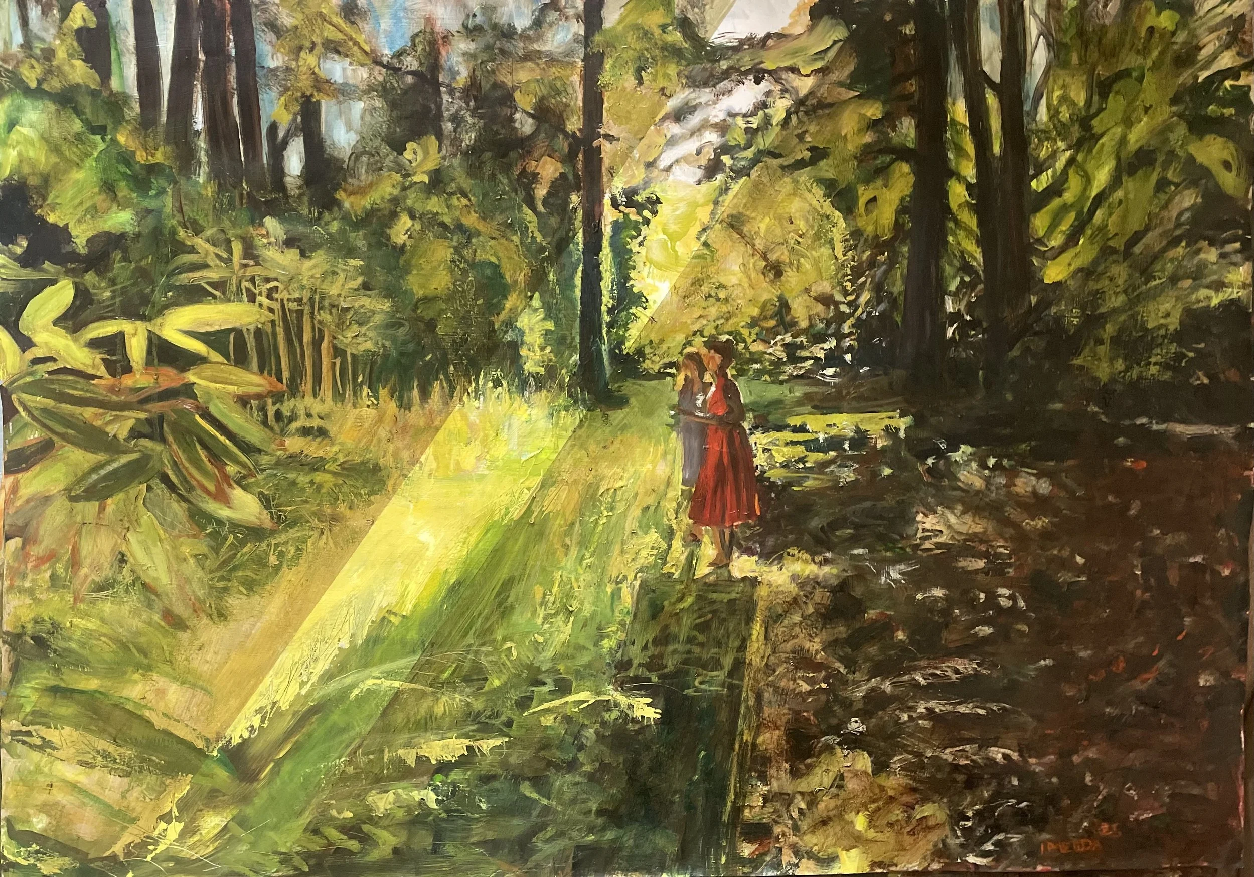Sunbeam, 50x70cm, 2025, oil on Fabriano