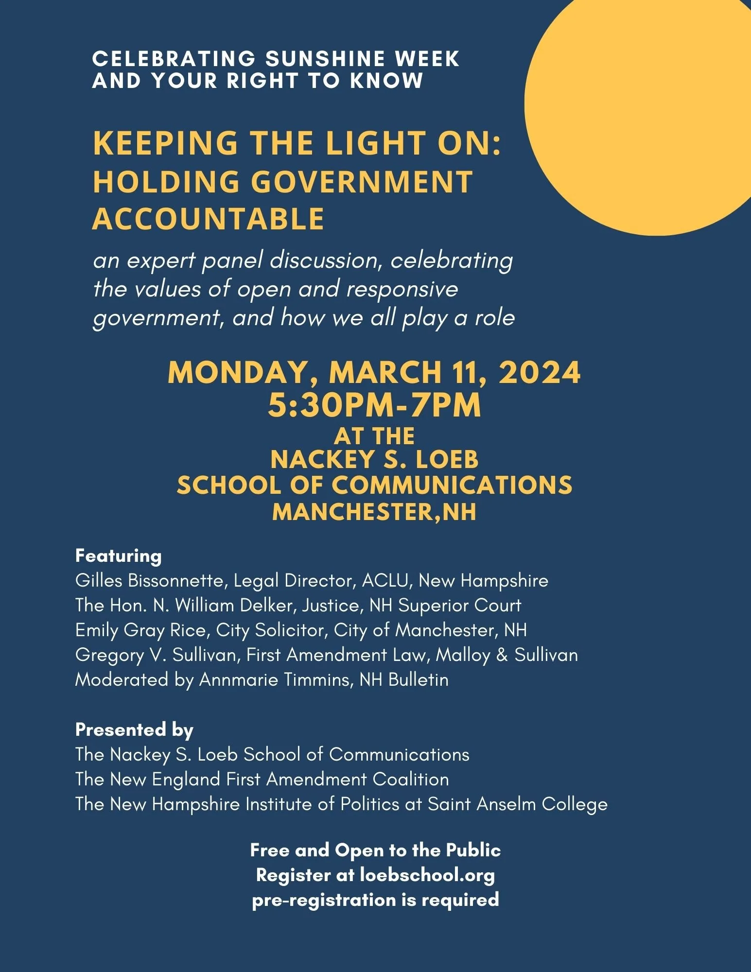 Sunshine Week — Nackey S. Loeb School of Communications