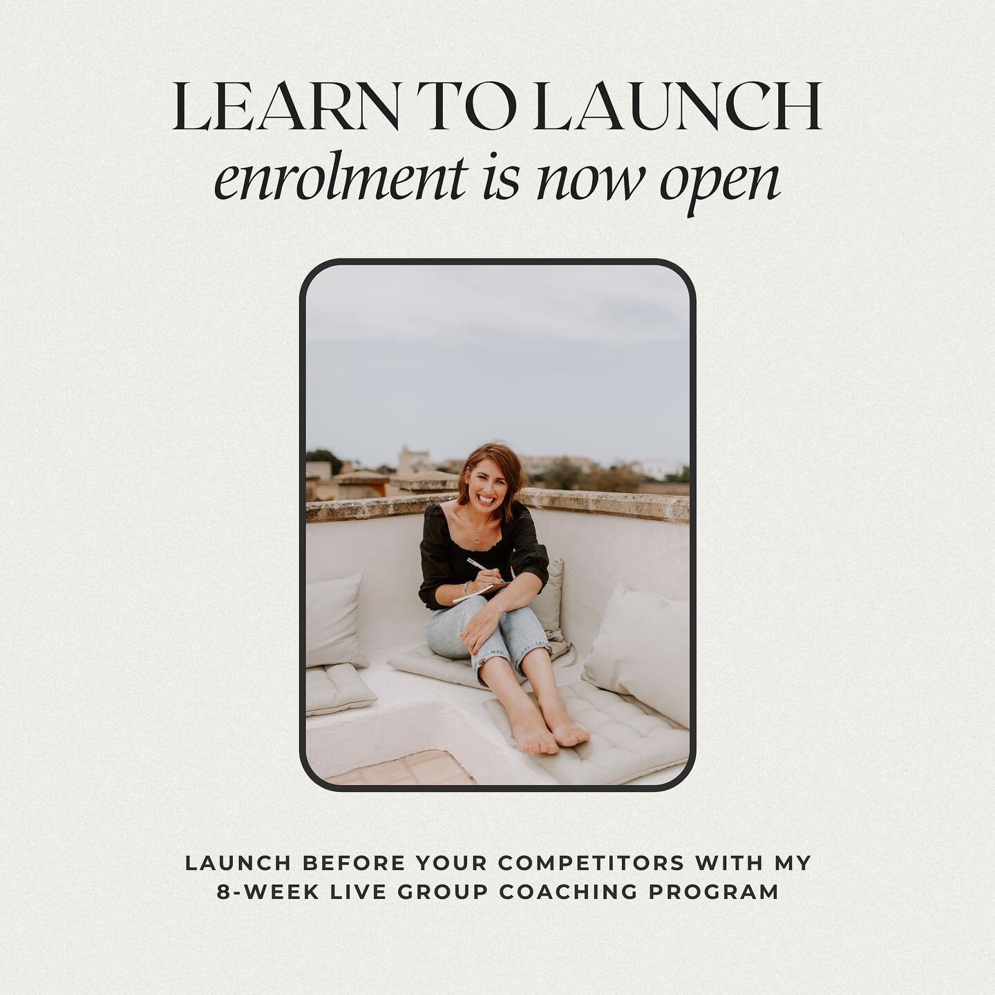 🚀🚀🚀 LEARN TO LAUNCH IS LIVE 🚀🚀🚀

My 8-week group coaching program is enrolling now for 7 days! 

This 8-week coaching program specifically for photographers and videographers will teach you how to launch a digital product (course, guide, group 