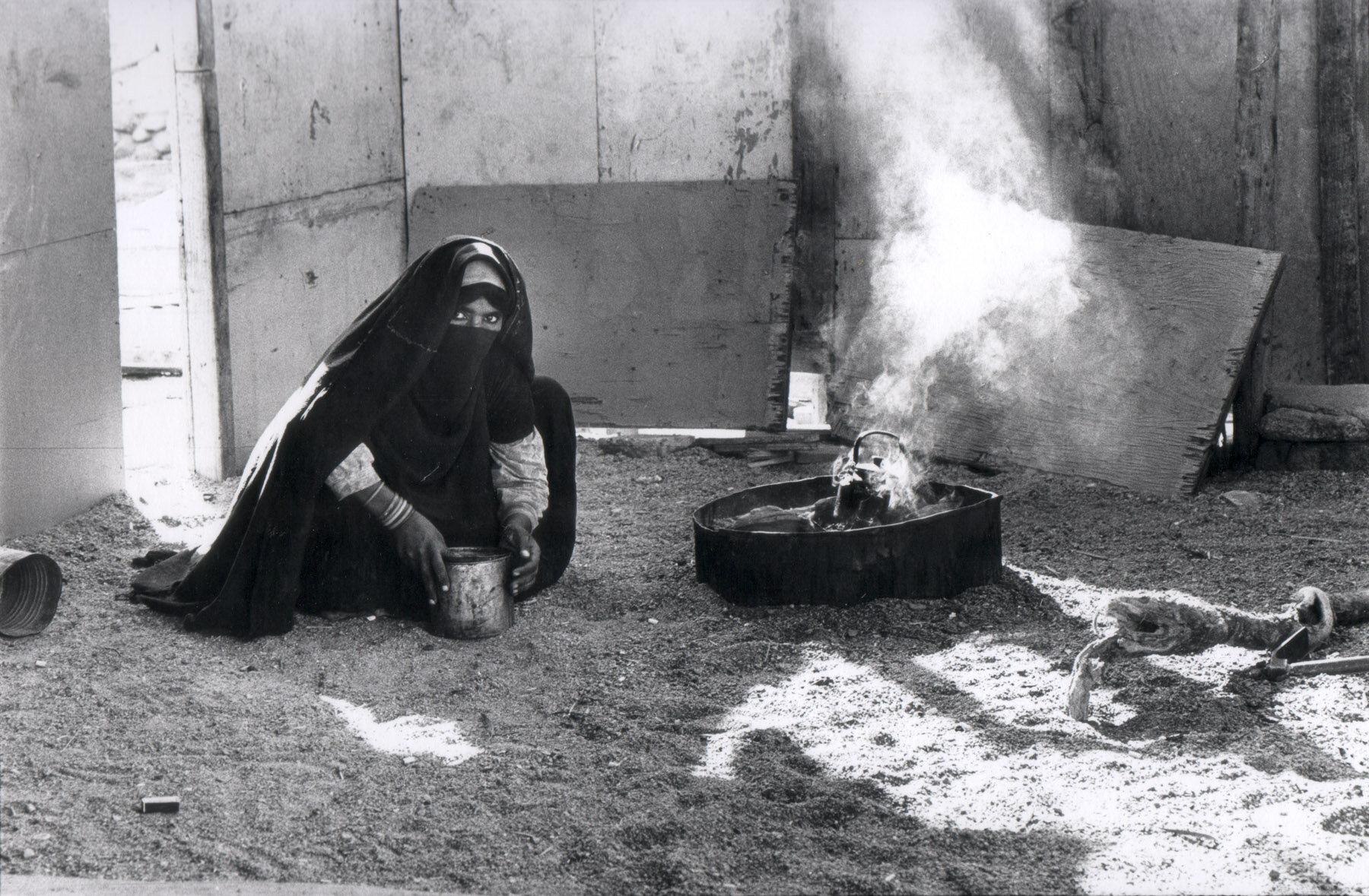 Bedouin woman making tea, Firan, Southern Sinai